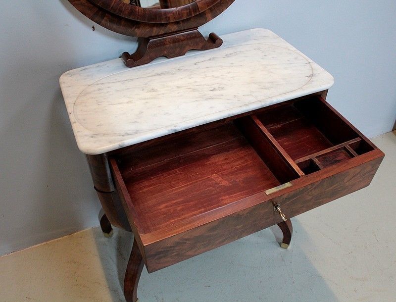 Charles X Dressing Table In Mahogany 19th photo vinterior