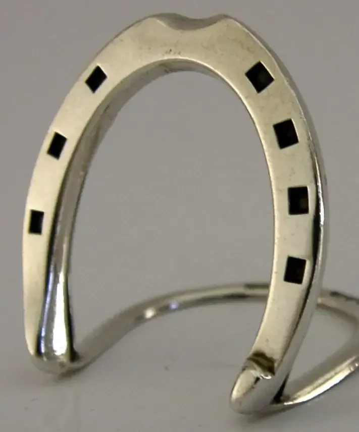 Chester Antique Sterling Silver Horseshoe Menu Holder 1900 Hunting Riding
