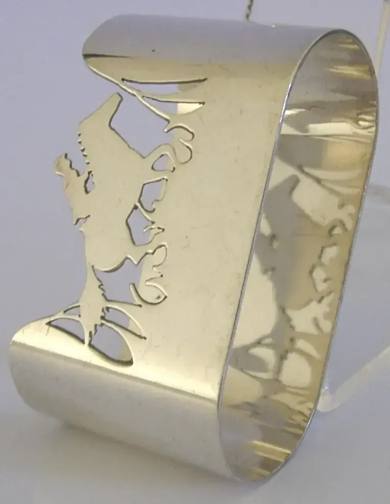 Superb Solid Sterling Silver Horse Riding Racing Napkin Ring 1985 Animal 28g photo 125.0