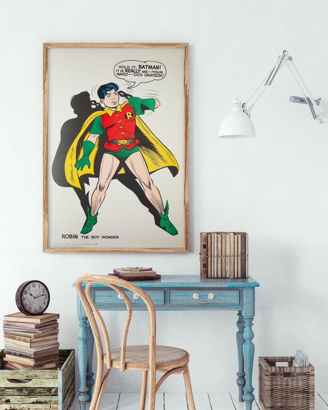 Affiche de film vintage Batman And Robin, États-Unis, 1966, Carmine Infantino photo furniture
