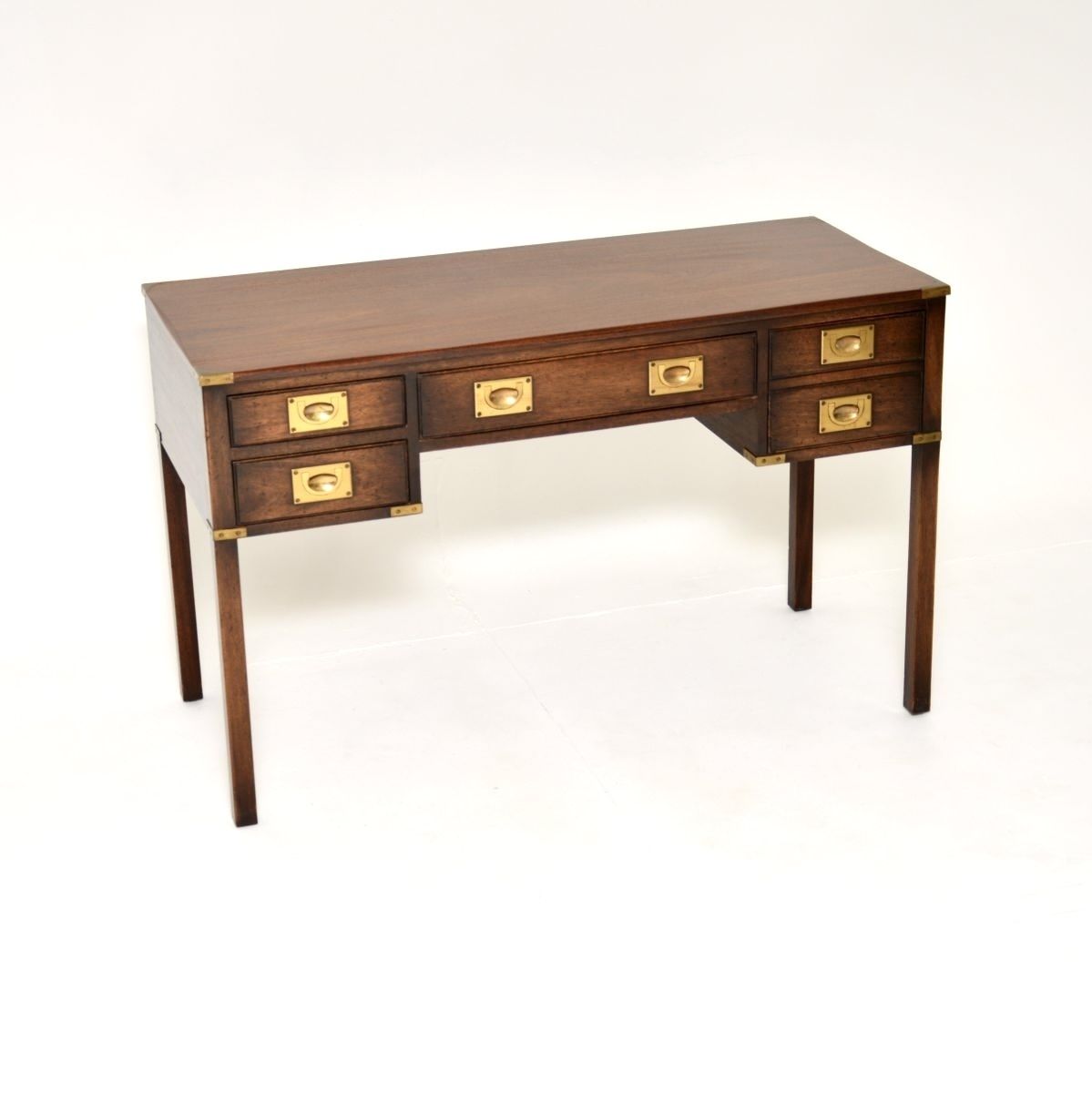 Antique Mahogany Military Campaign Desk / Writing Table