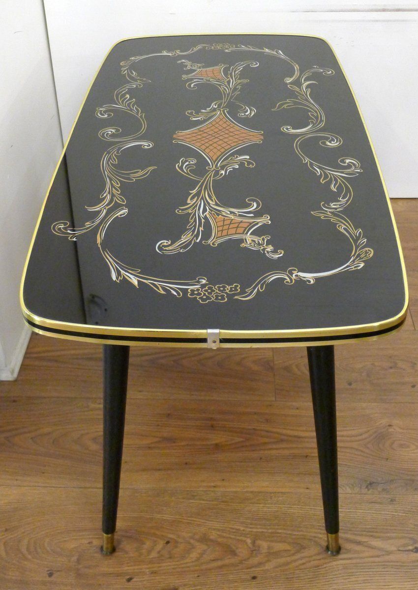 Large Coffee Table With Rococo Decor And Tapered Legs, 1960s photo 180.0