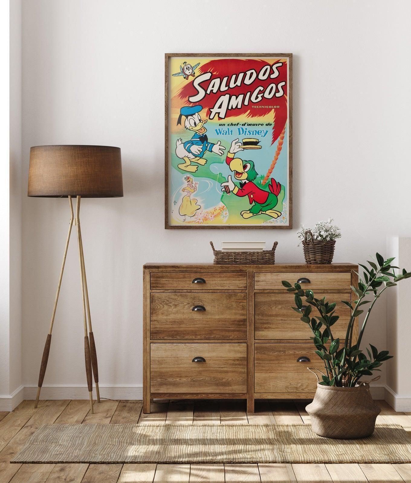 Affiche française Saludos Amigos format Moyenne, vers 1950 photo furniture