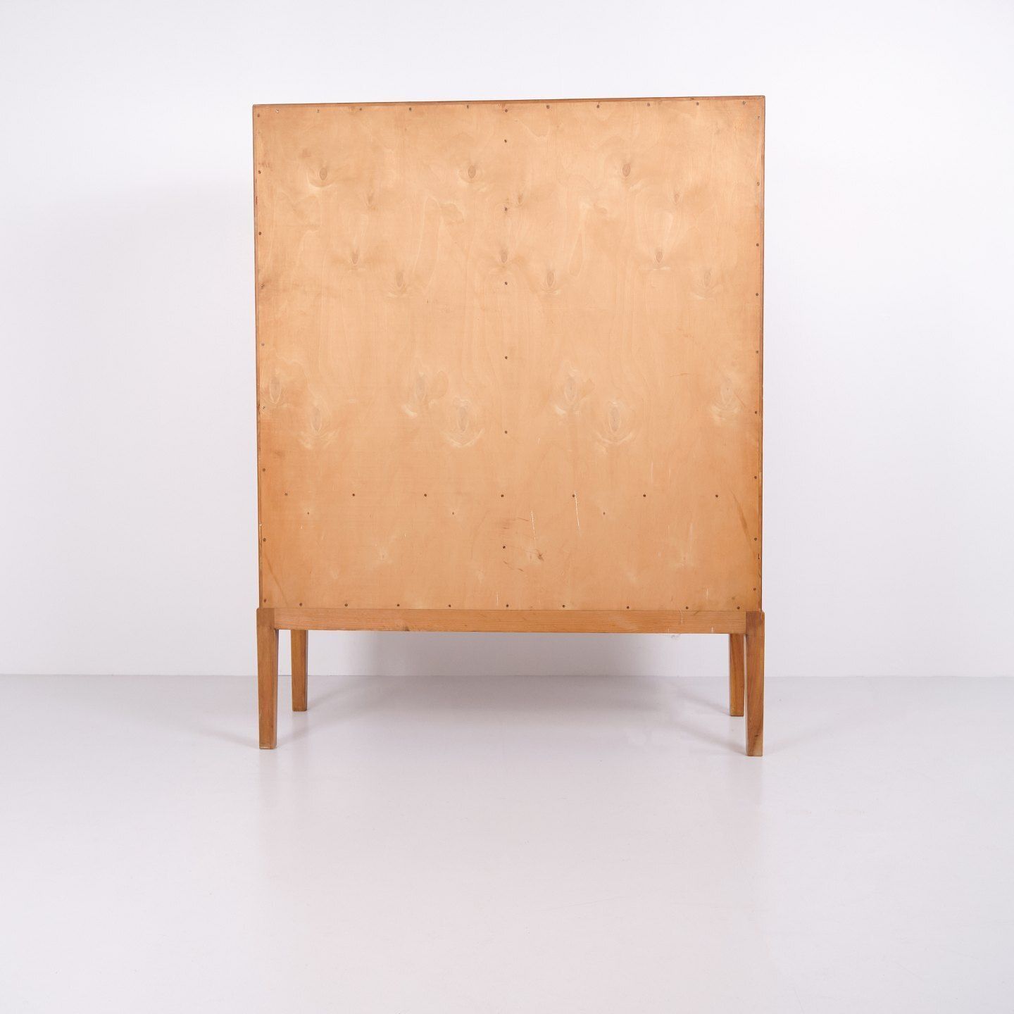 Sideboard Cabinet In Light Walnut By Ole Wanscher For A.J. Iversen, 1940s photo Furniture