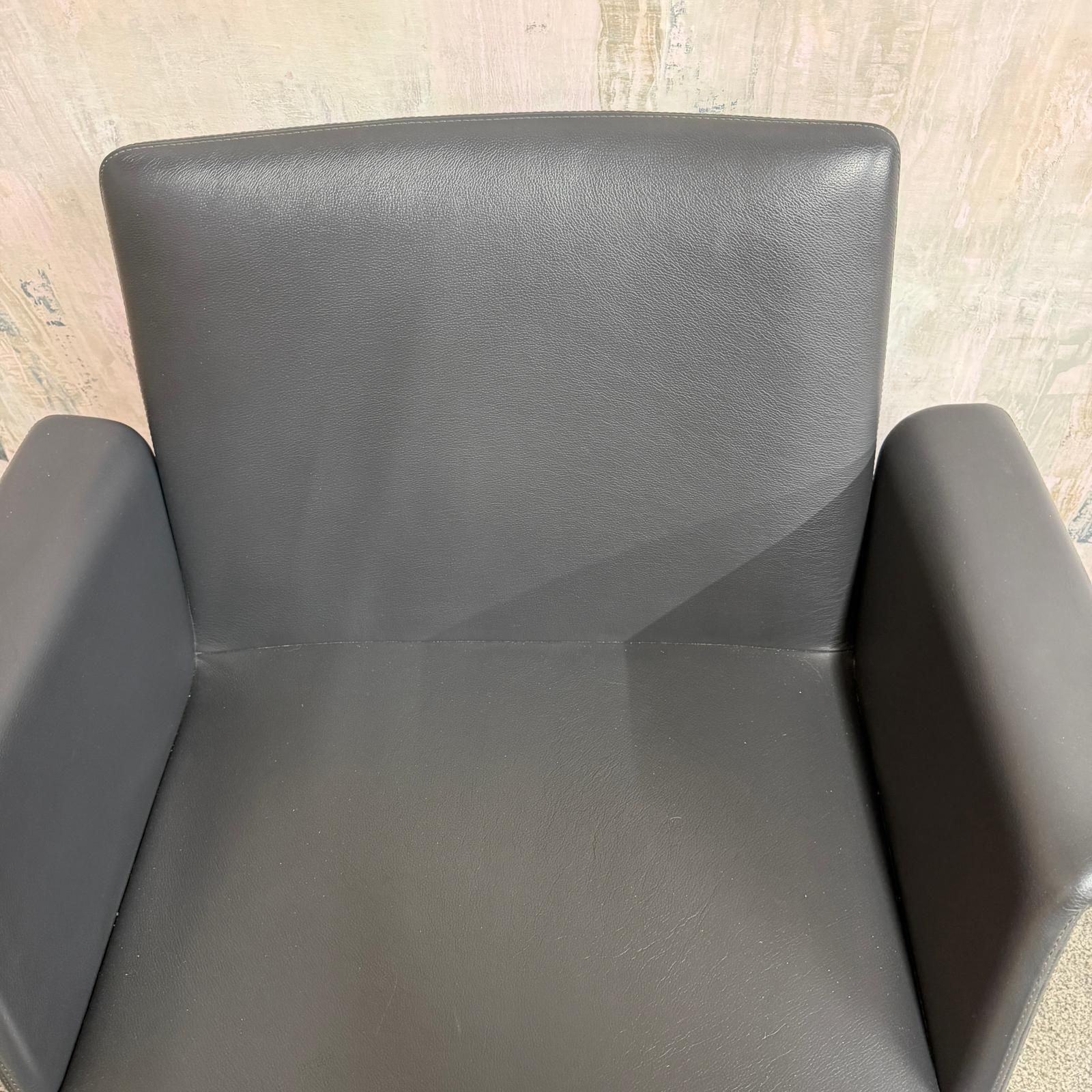 Brunner Model 6684 Office Conference Dining Chair Dark Grey On Chrome Star Base photo furniture