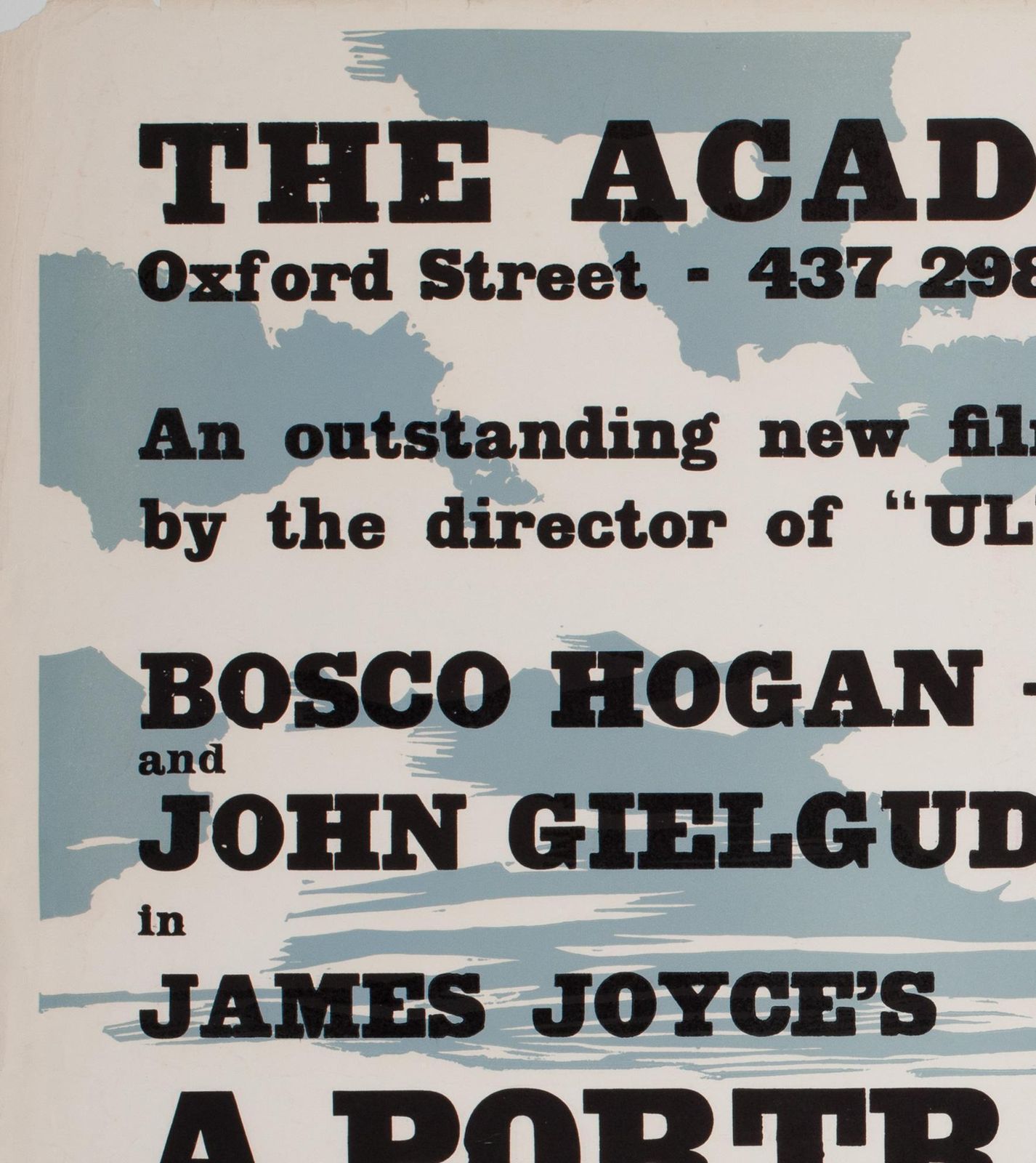 Portrait Of The Artist As A Young Man, affiche de cinéma UK Quad, Academy Cinema, 1977 photo for sale