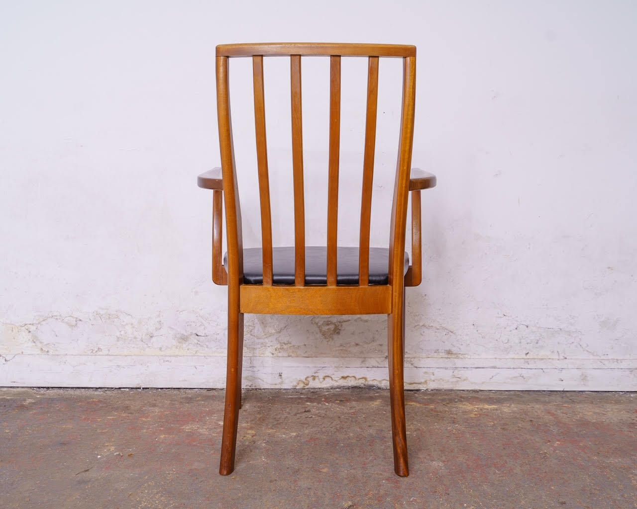 6 McIntosh Mid Century Teak Dining Chairs, Including 2 Carvers photo vinterior