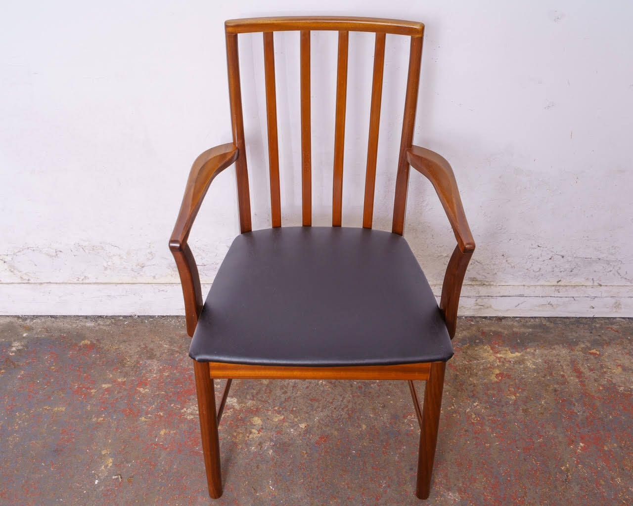 photo for sale 6 McIntosh Mid Century Teak Dining Chairs, Including 2 Carvers