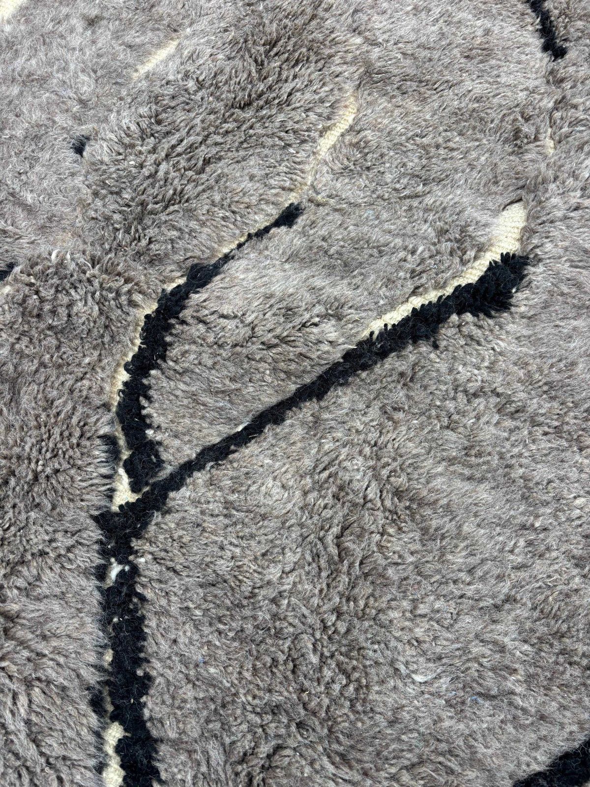 Modern Interior Living Wool Mrirt Rug 200x300 Cm  Hand Made Berber Wool Rug   Luxury Area Rug   Modern Ethnic Design   Eco Friendly Wool Rug photo vintage