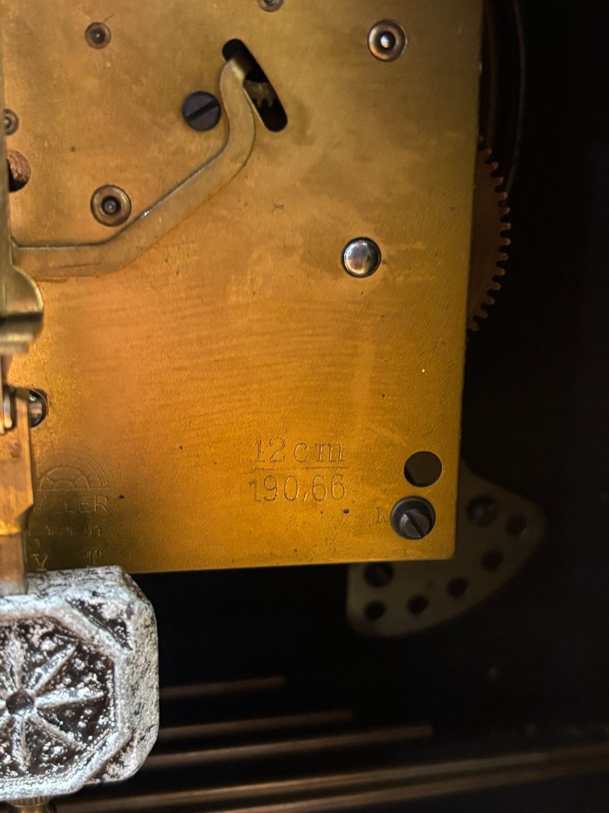 photo for sale 1940's Vintage Westminster Chiming Nelson Hat Shaped Wooden Mantel Clock W/O