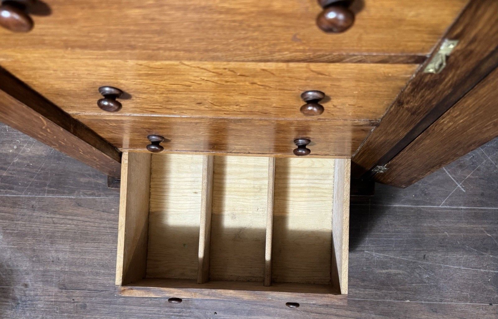 Furniture Victorian Oak Wellington Chest photo
