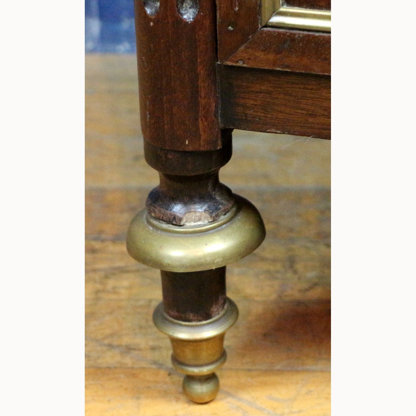 photo for sale An Antique French Empire Mahogany & Brass Bound Escritoire Or Fitted Desk