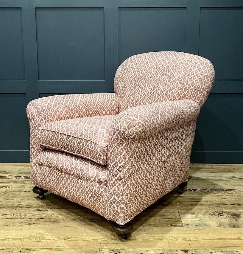 A Rare Pair Of Antique English Howard Style Salon Armchairs photo vinterior