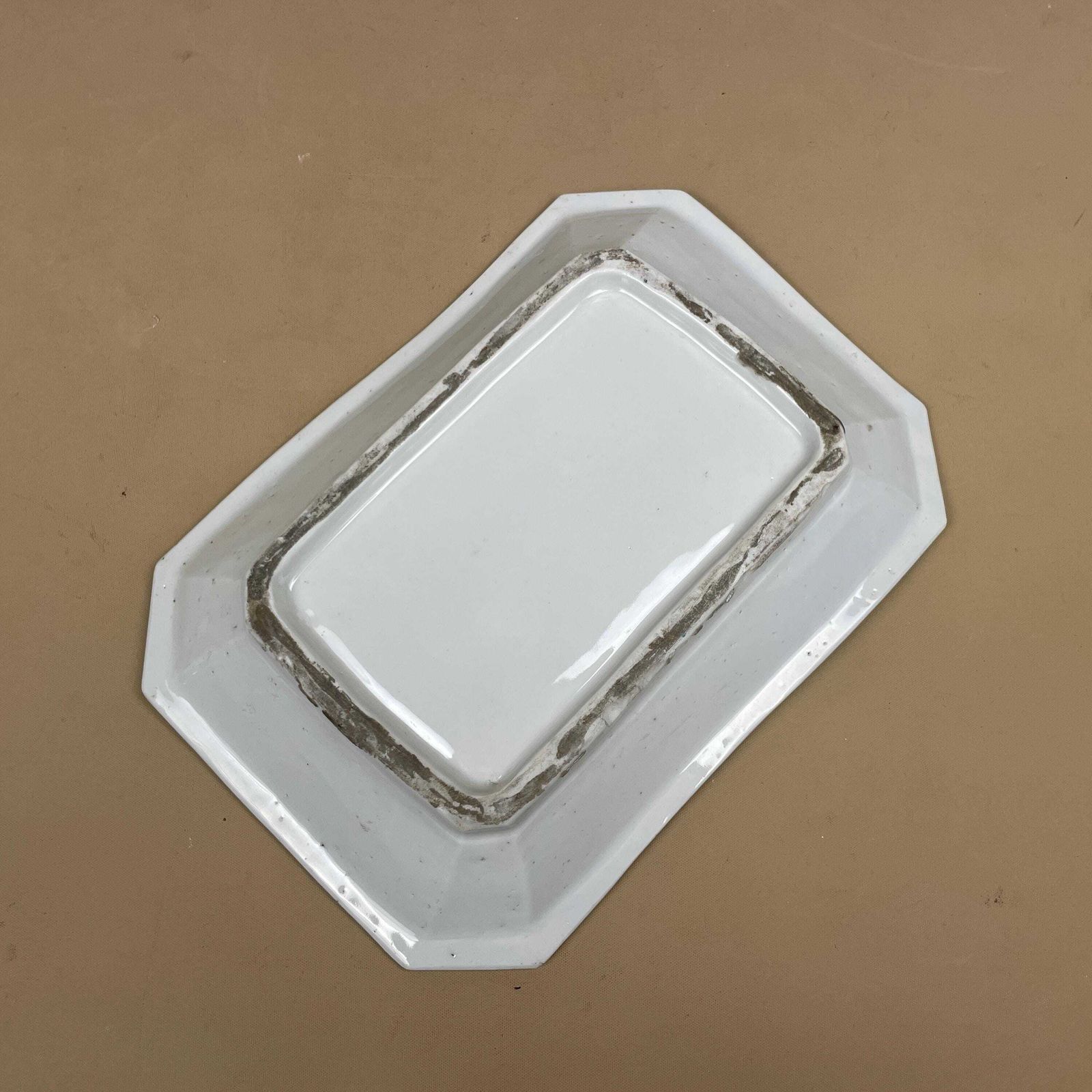 photo vinterior Japanese Bird Floral Octagonal Plate Hand Painted Kutani Style Green Dish Ceramic Porcelain