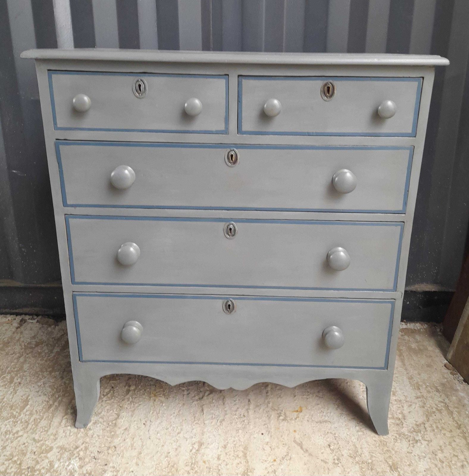 Painted Antique Chest Of Drawers