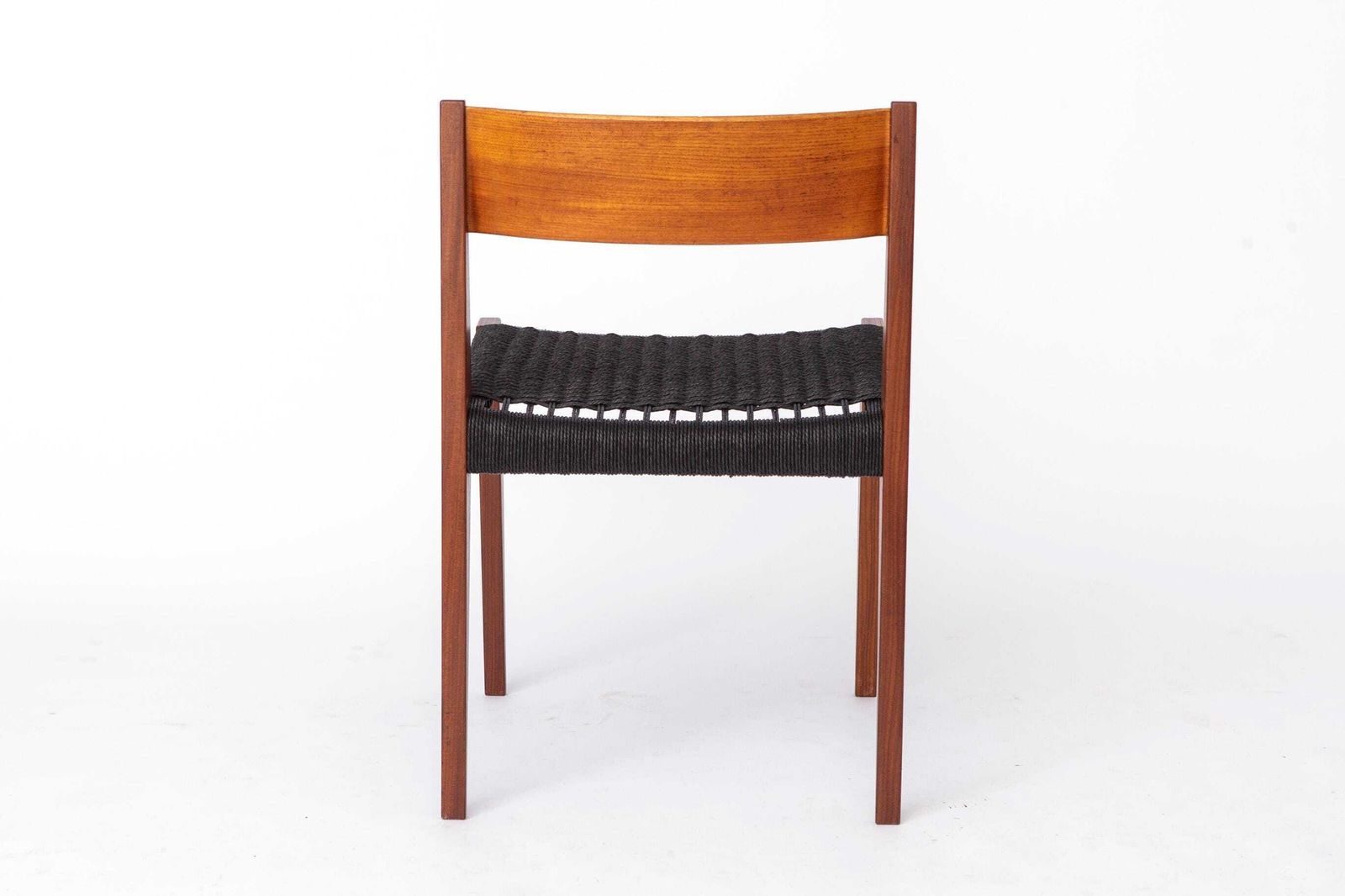 Vintage Poul Cadovius Chair “Pia” For Cado, Danish Teak Chair 1960s, Black Danish Cord Seat, Mid Century Modern photo buy