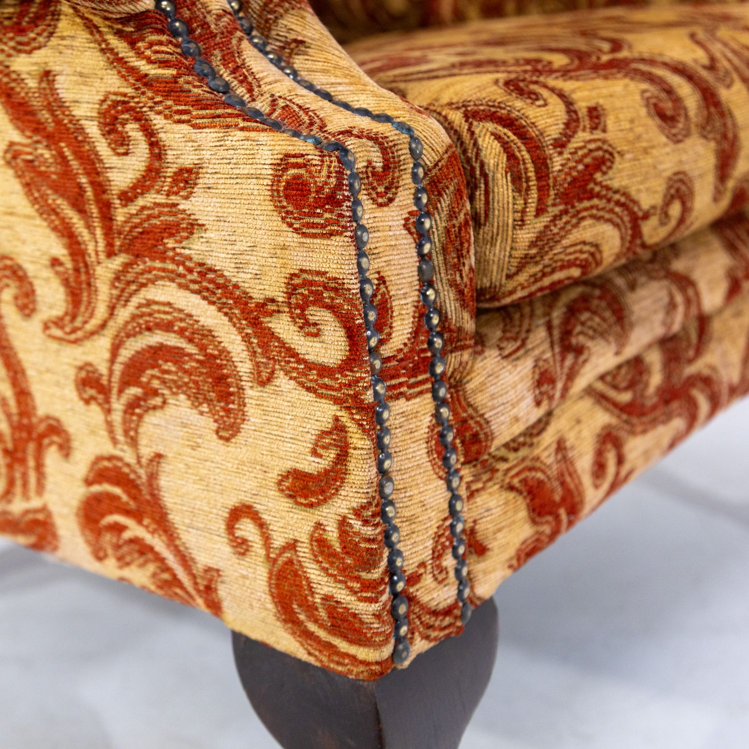 Upholstered Queen Anne Chair Rwi photo for sale