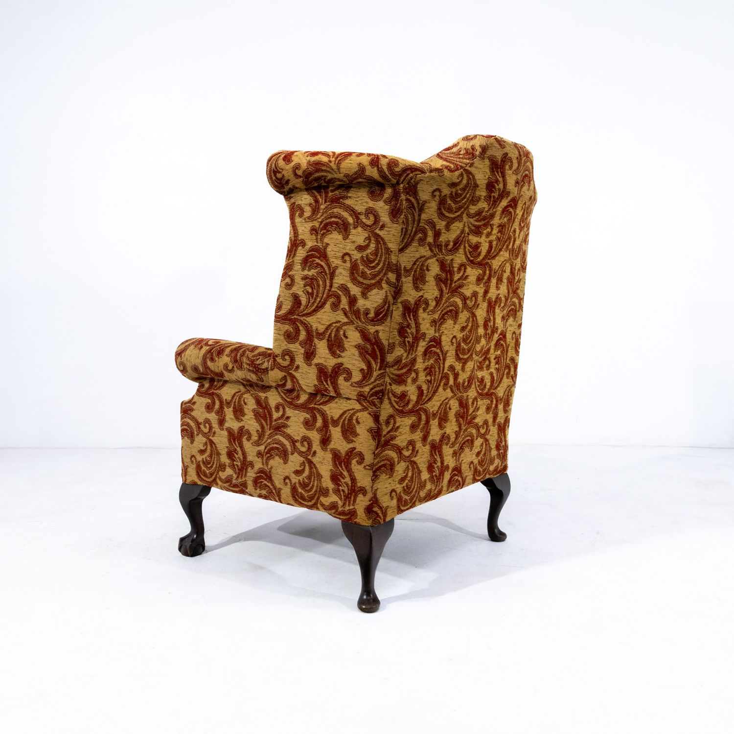 Upholstered Queen Anne Chair Rwi photo vintage