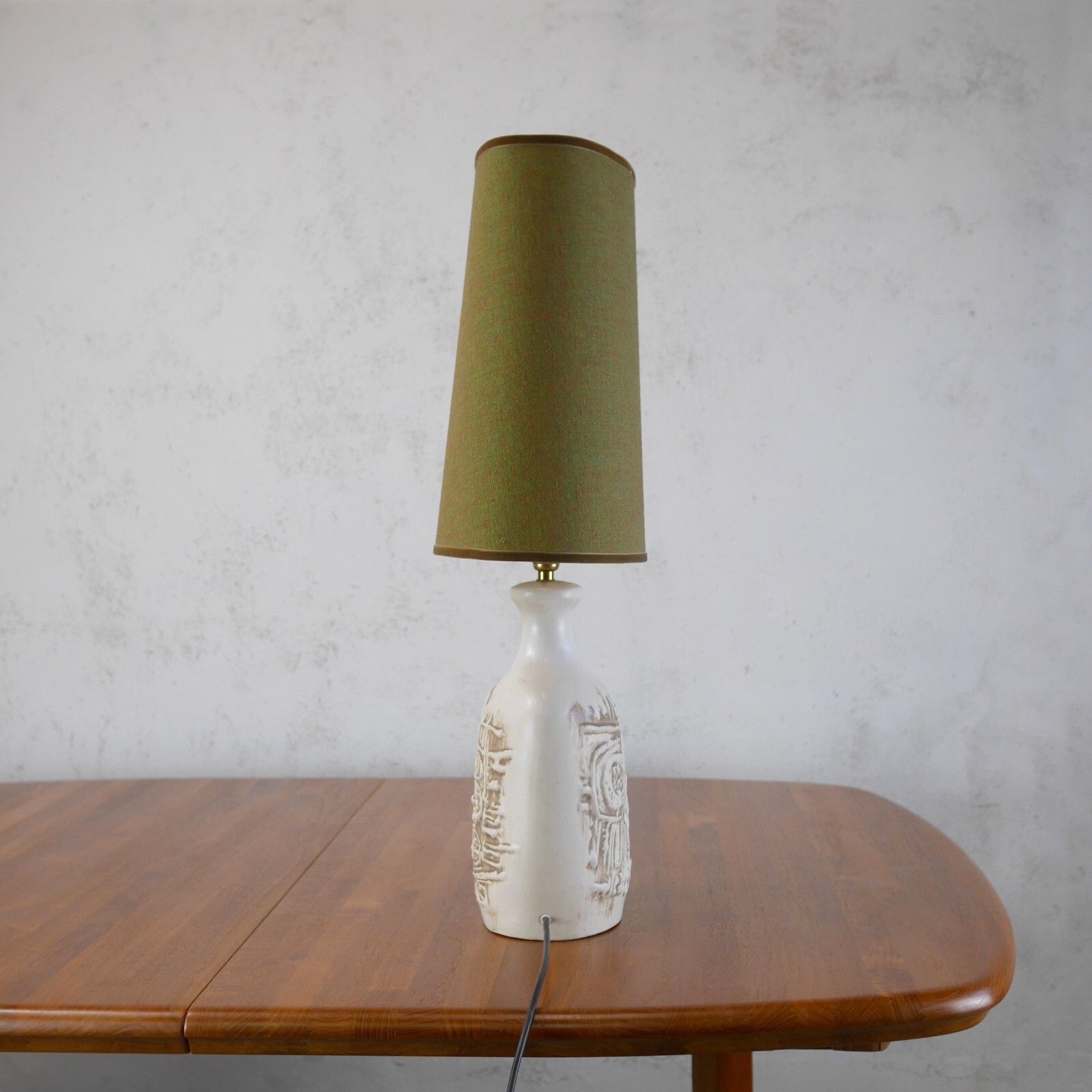 Vintage Mid Century Abstract Brutalist Studio Pottery Lamp Shade #102729 photo 315.0