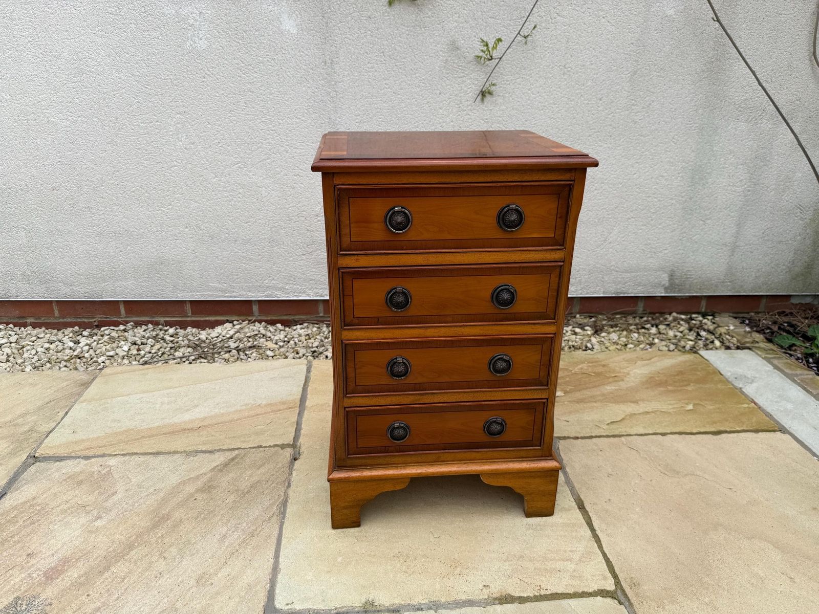 Small Vintage Antique Chest Of Drawers / Bedside Table / Side Table / Lamp Stand / Night Stand photo Furniture