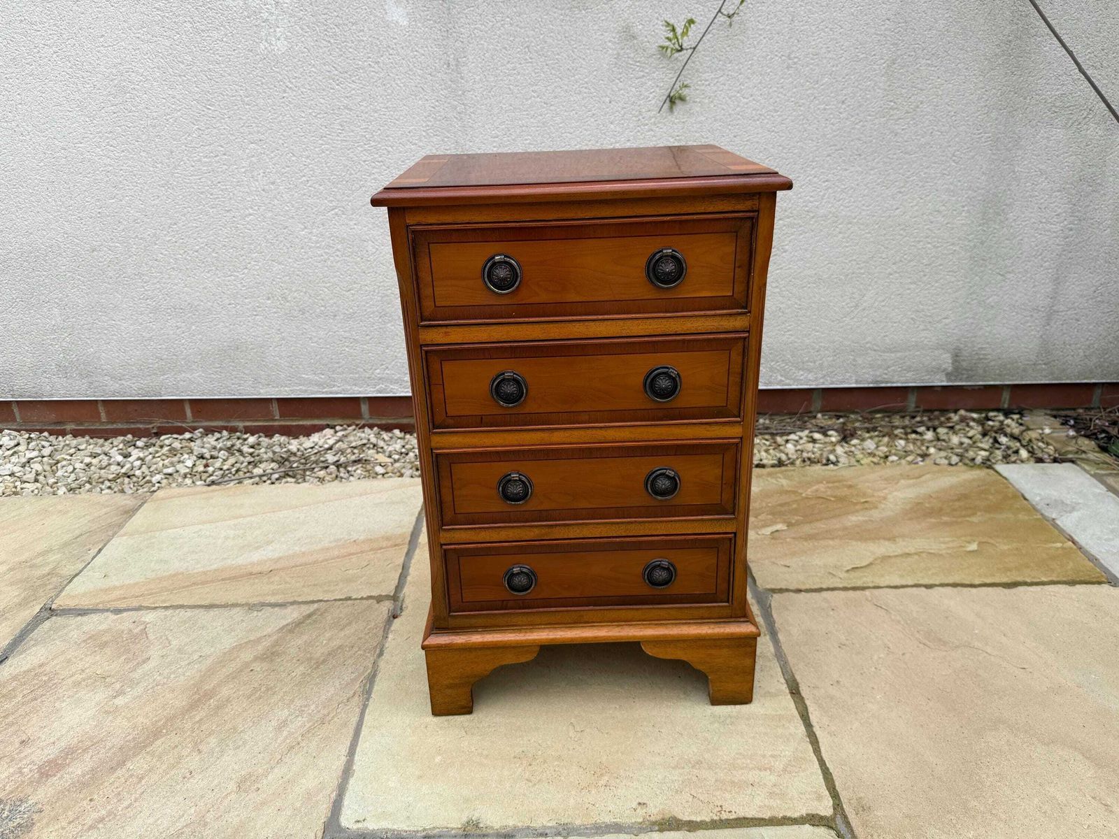 Small Vintage Antique Chest Of Drawers / Bedside Table / Side Table / Lamp Stand / Night Stand photo vintage