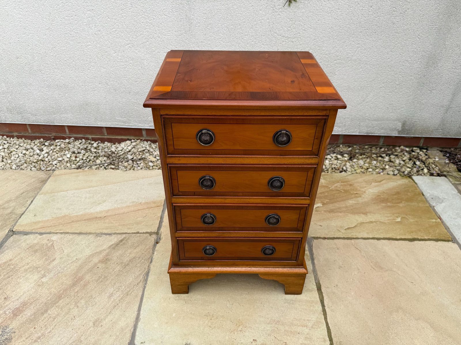Furniture Small Vintage Antique Chest Of Drawers / Bedside Table / Side Table / Lamp Stand / Night Stand photo