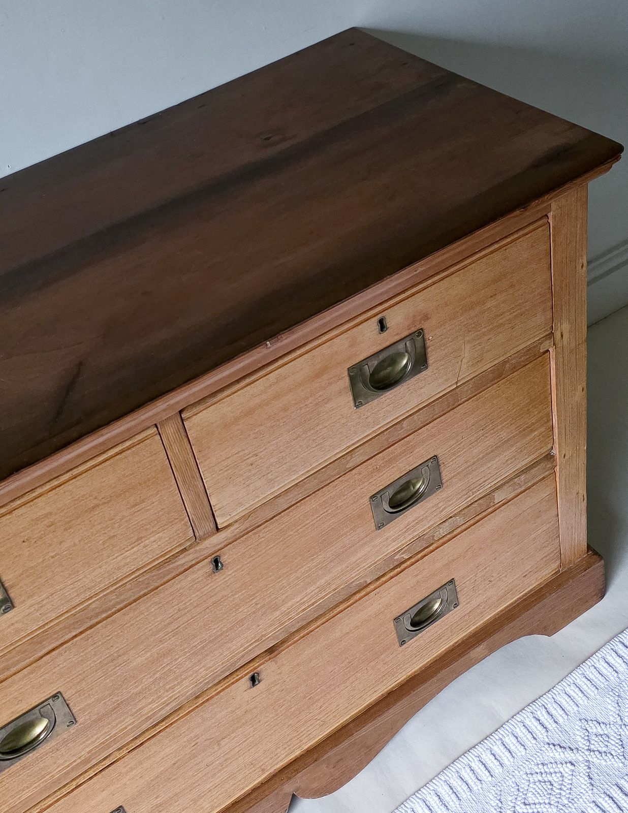 Antique Pine Merchants Chest Of Drawers photo vintage