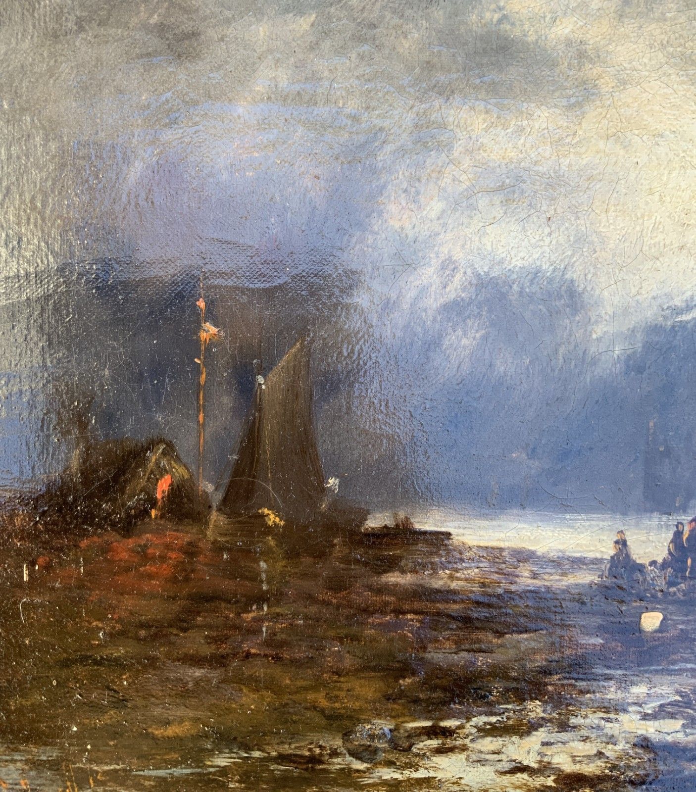 Maritime Seascape Oil Painting Moonlit Harbour By John D. Taylor (Act.1876 1890) photo buy