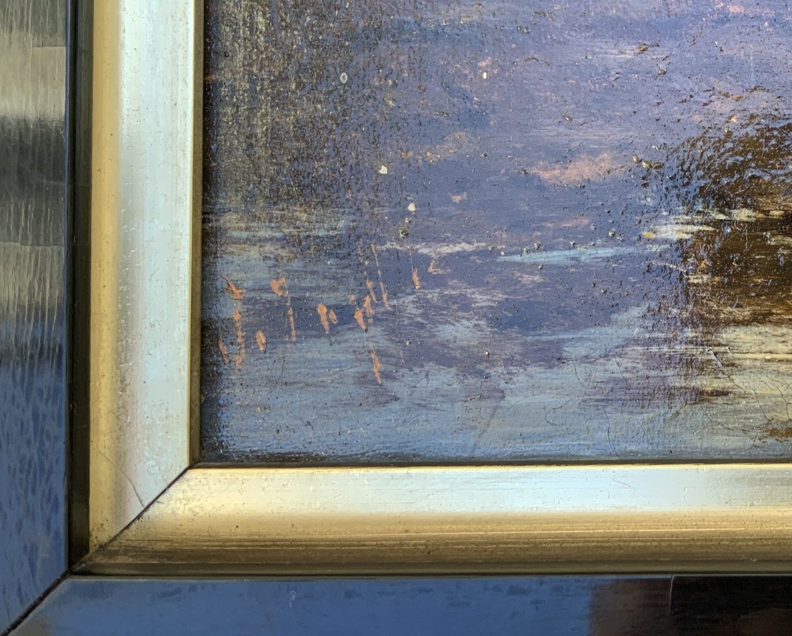 photo furniture Maritime Seascape Oil Painting Moonlit Harbour By John D. Taylor (Act.1876 1890)