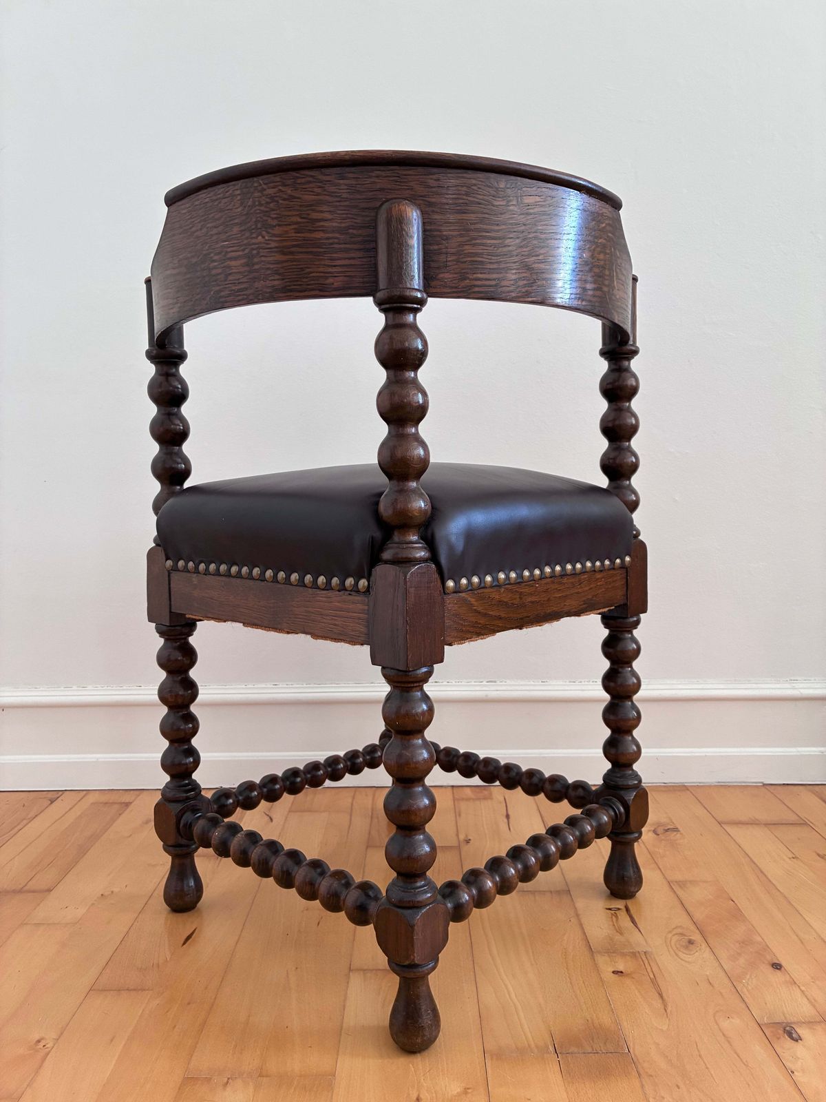 Antique Edwardian Bobbin Corner Chair, English 1900 photo 790.0