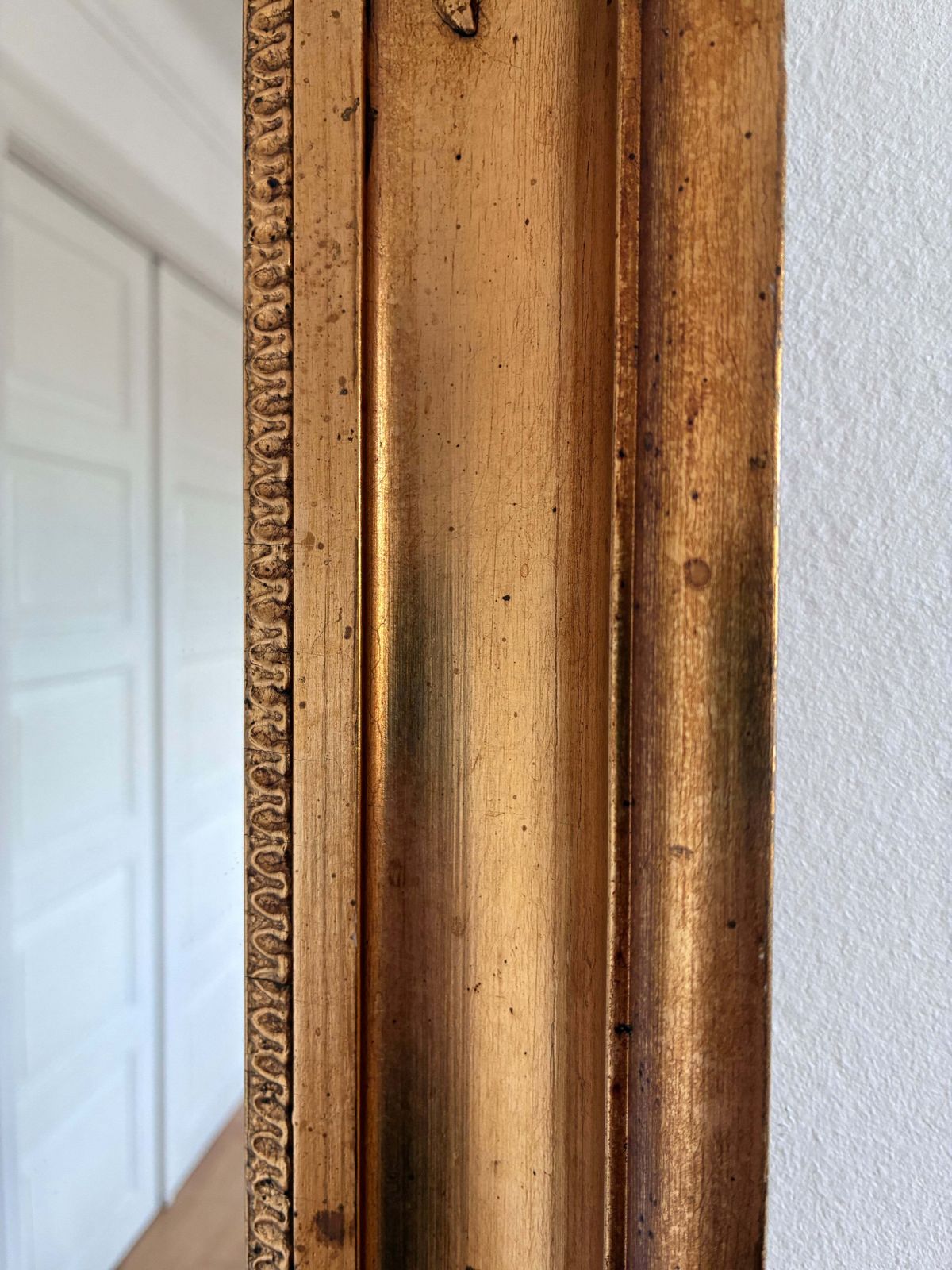 photo for sale Large Antique Napoleon III Giltwood French Wall Mirror, 19th Century
