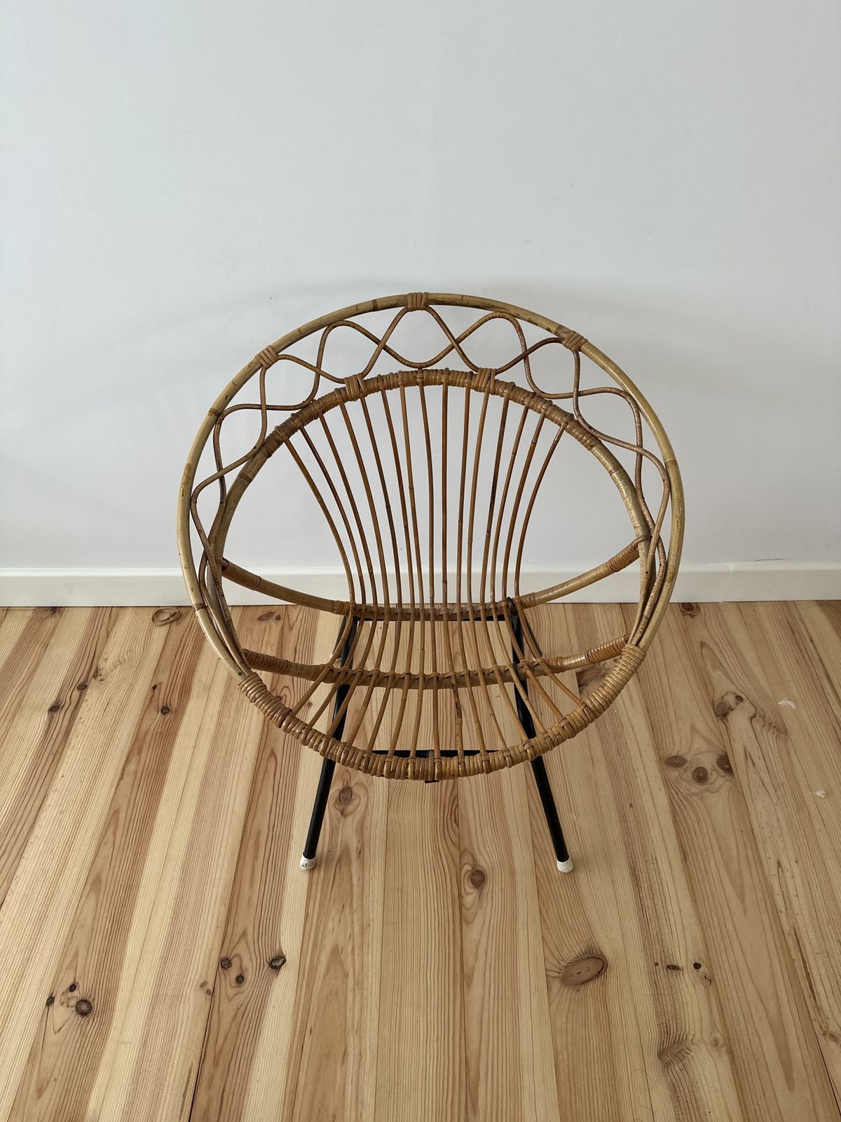 Mid Century Bamboo Metal Chair Rohe Noordwolde