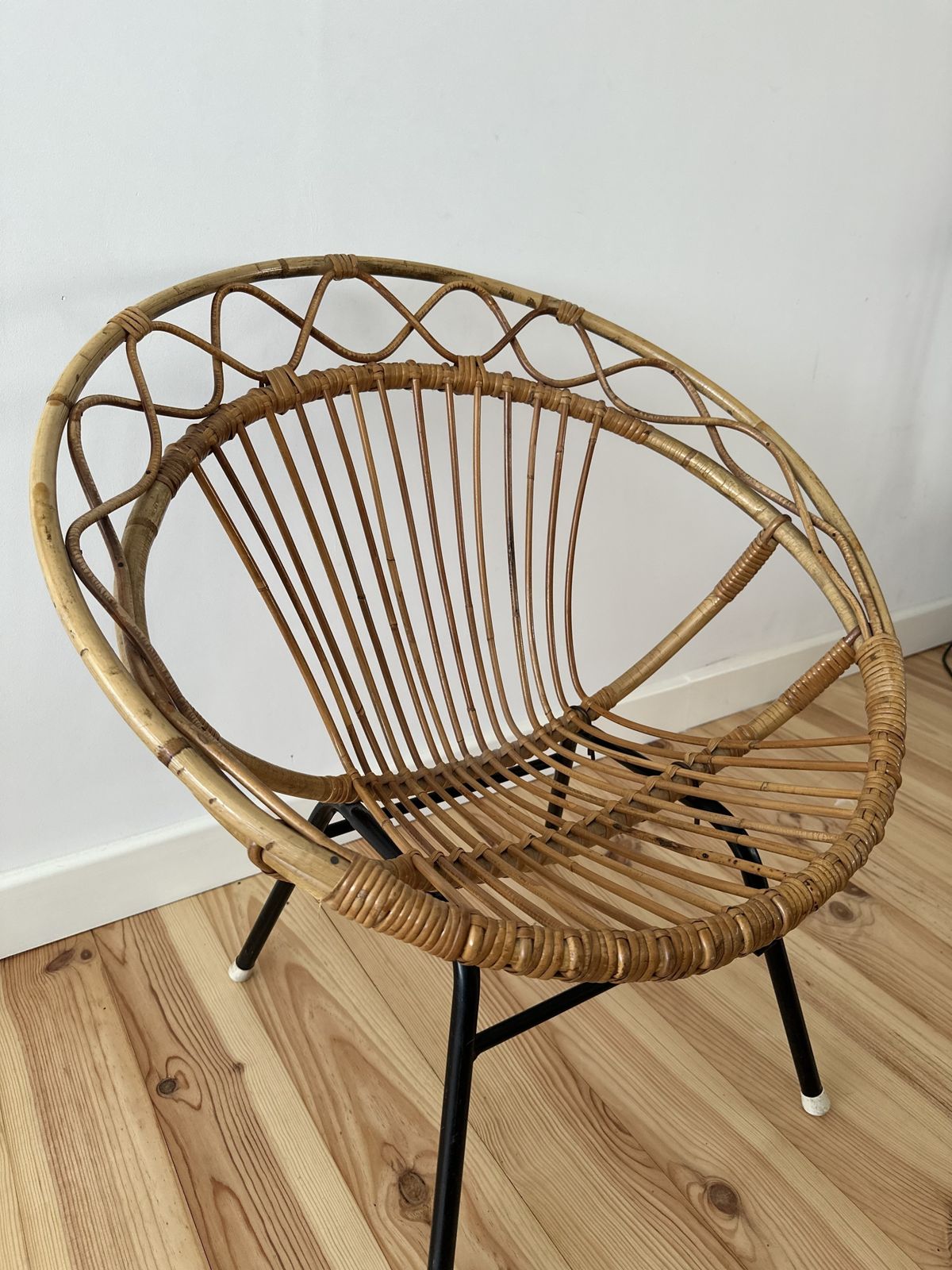 Mid Century Bamboo Metal Chair Rohe Noordwolde photo vintage