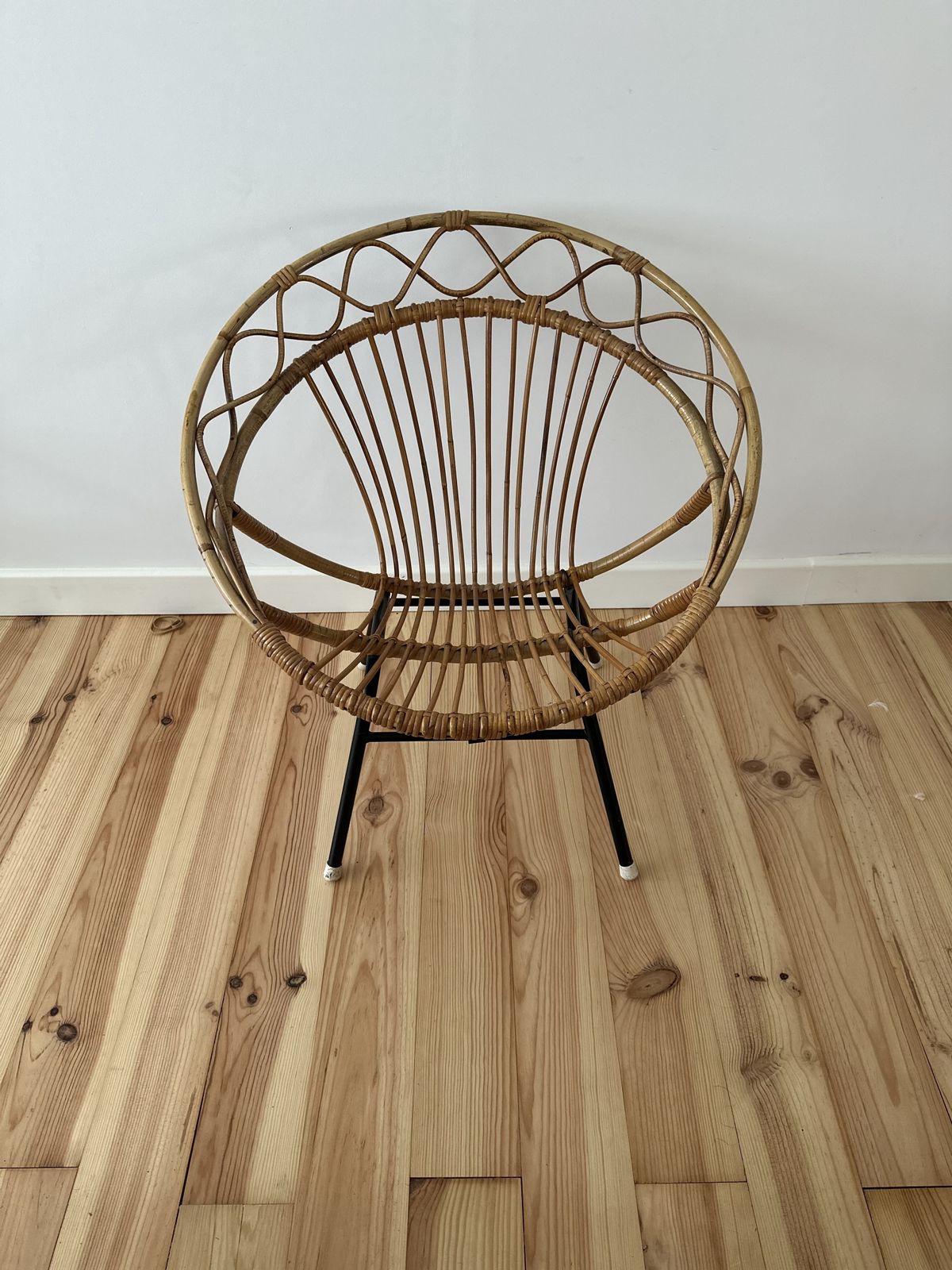 photo furniture Mid Century Bamboo Metal Chair Rohe Noordwolde