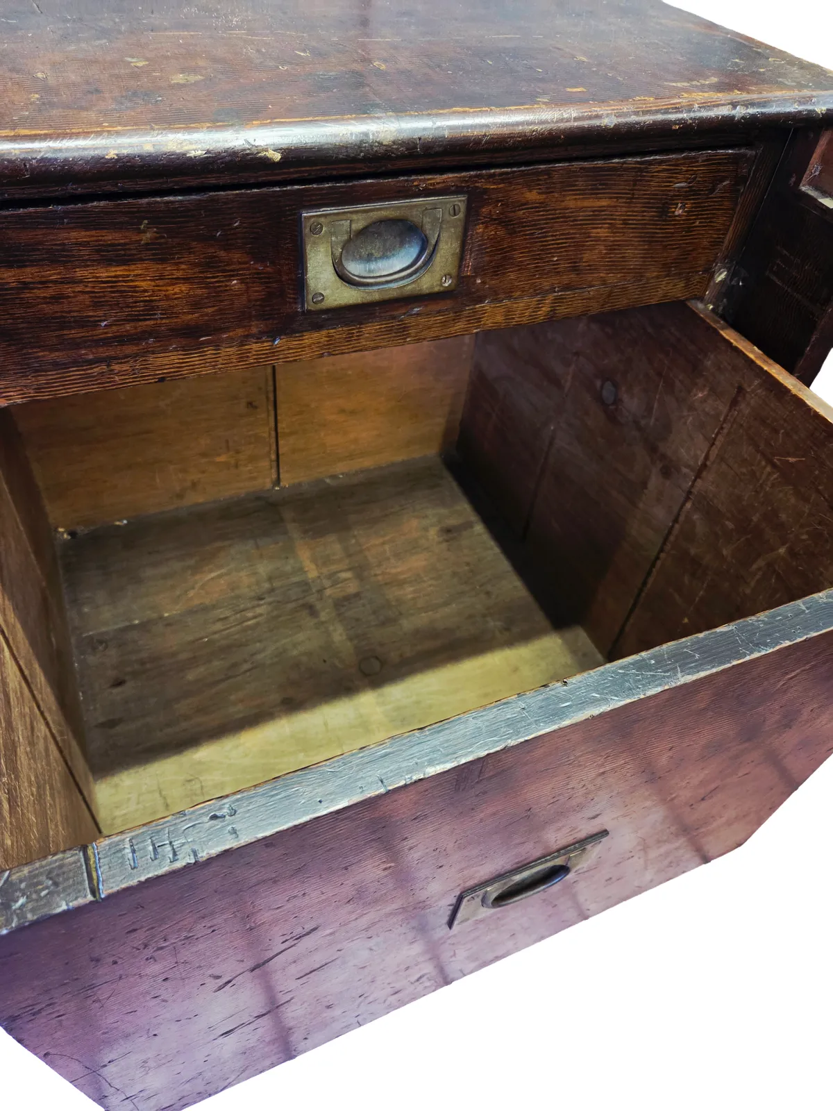 Early 20th Century Industrial Pine Drawers    3 Drawer Filing Cabinet photo Furniture
