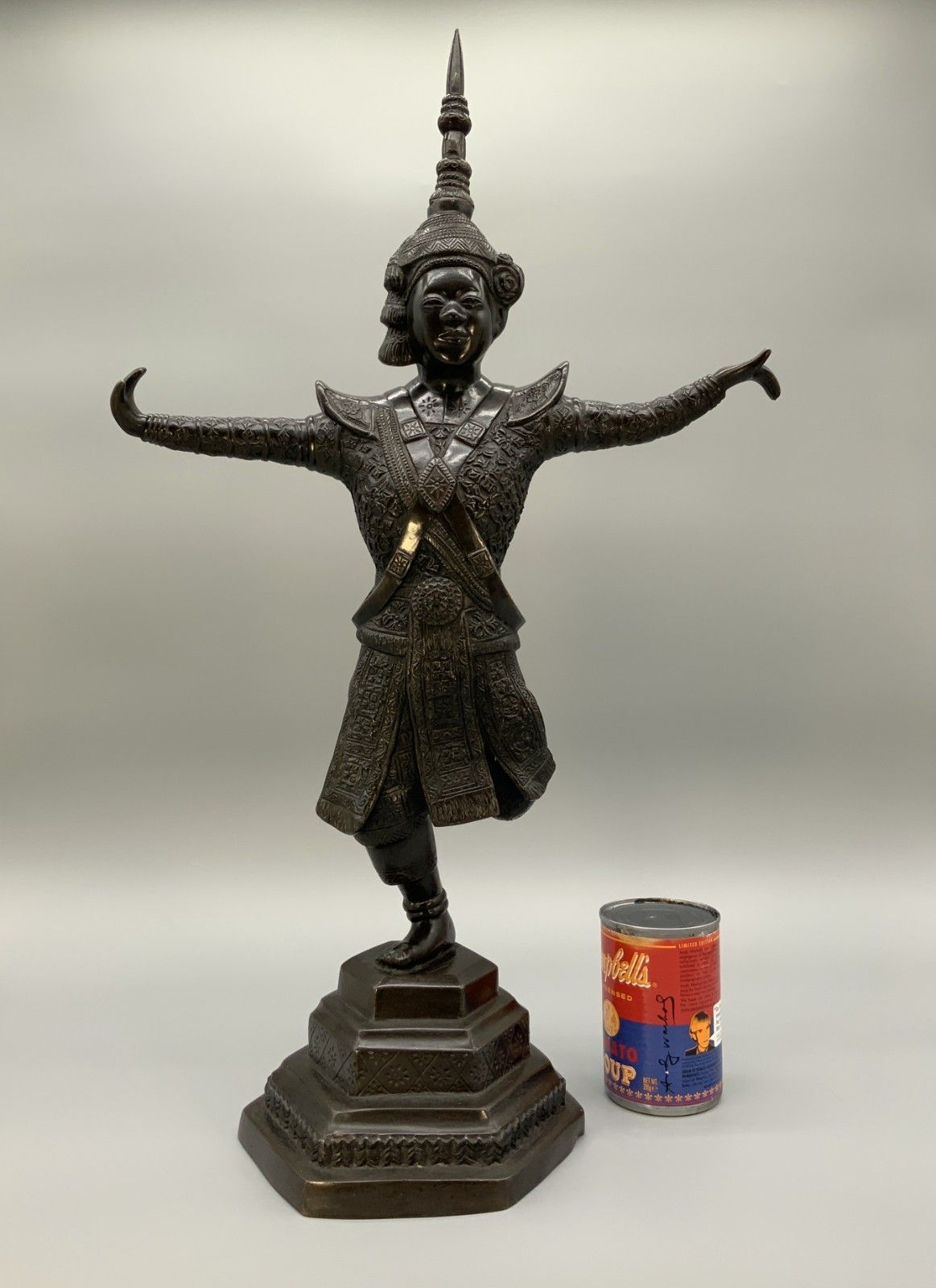 Large Bronze Sculpture Court Dancer Statue From The Applied Arts School Bien Hoa photo for sale