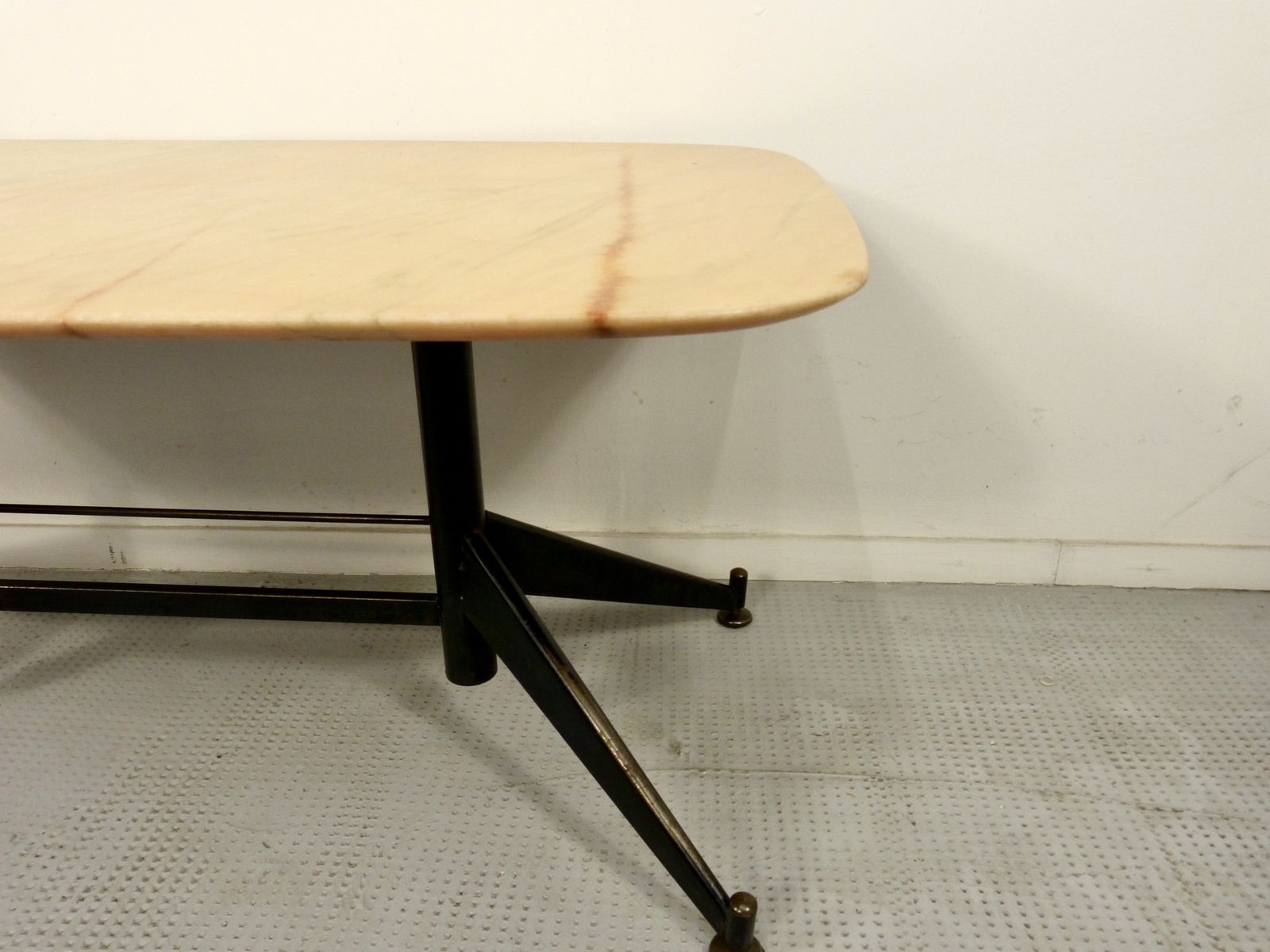 Midcentury Italian Steel And Marble Coffee Table. photo furniture