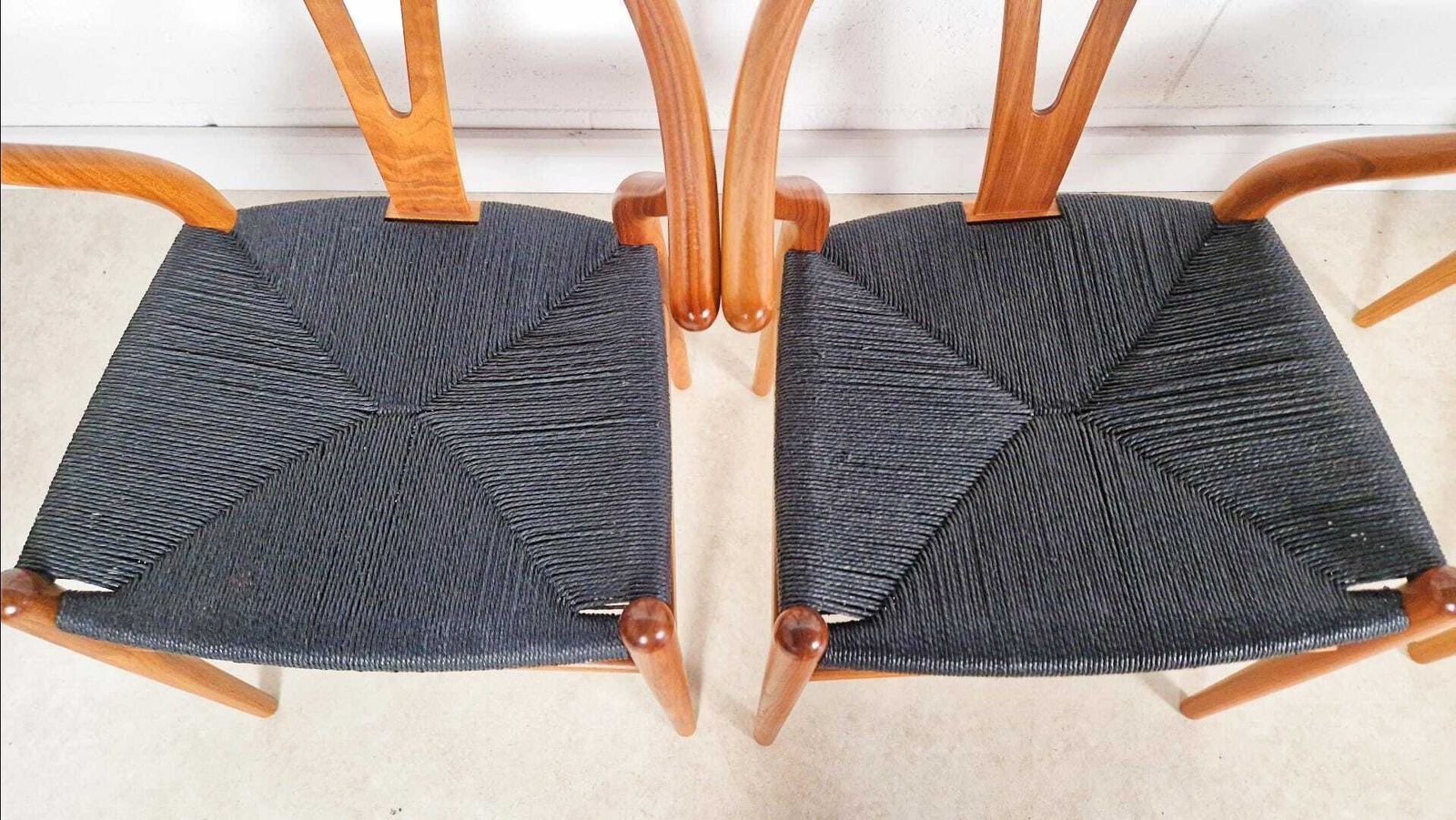 photo buy Set Of 6 Hans Wegner For Carl Hansen & Søn Model Ch 24 Wishbone Danish Dining Chairs Pg112