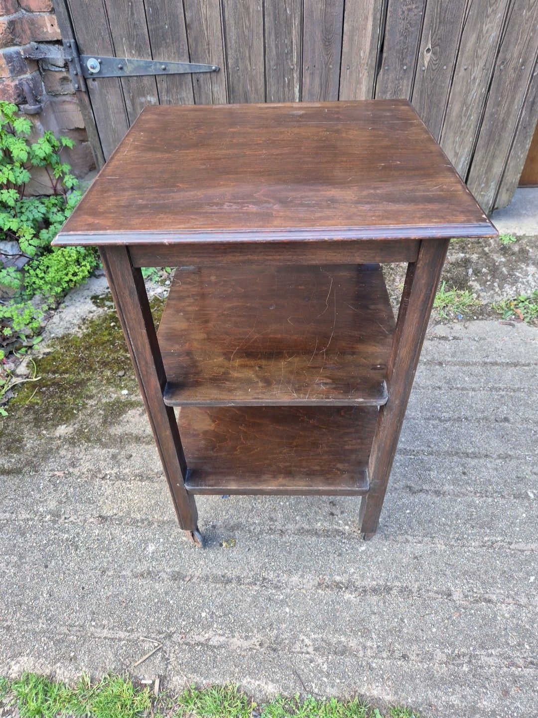 Vintage Oak 3 Tier Side Occasional Table / Trolley photo buy