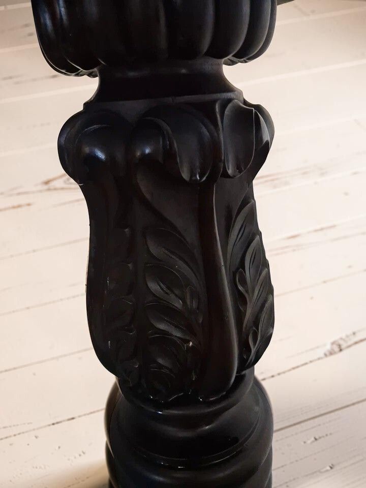 Antique Victorian Mahogany Pedestal Torchere Plant Stand Very Sturdy photo for sale