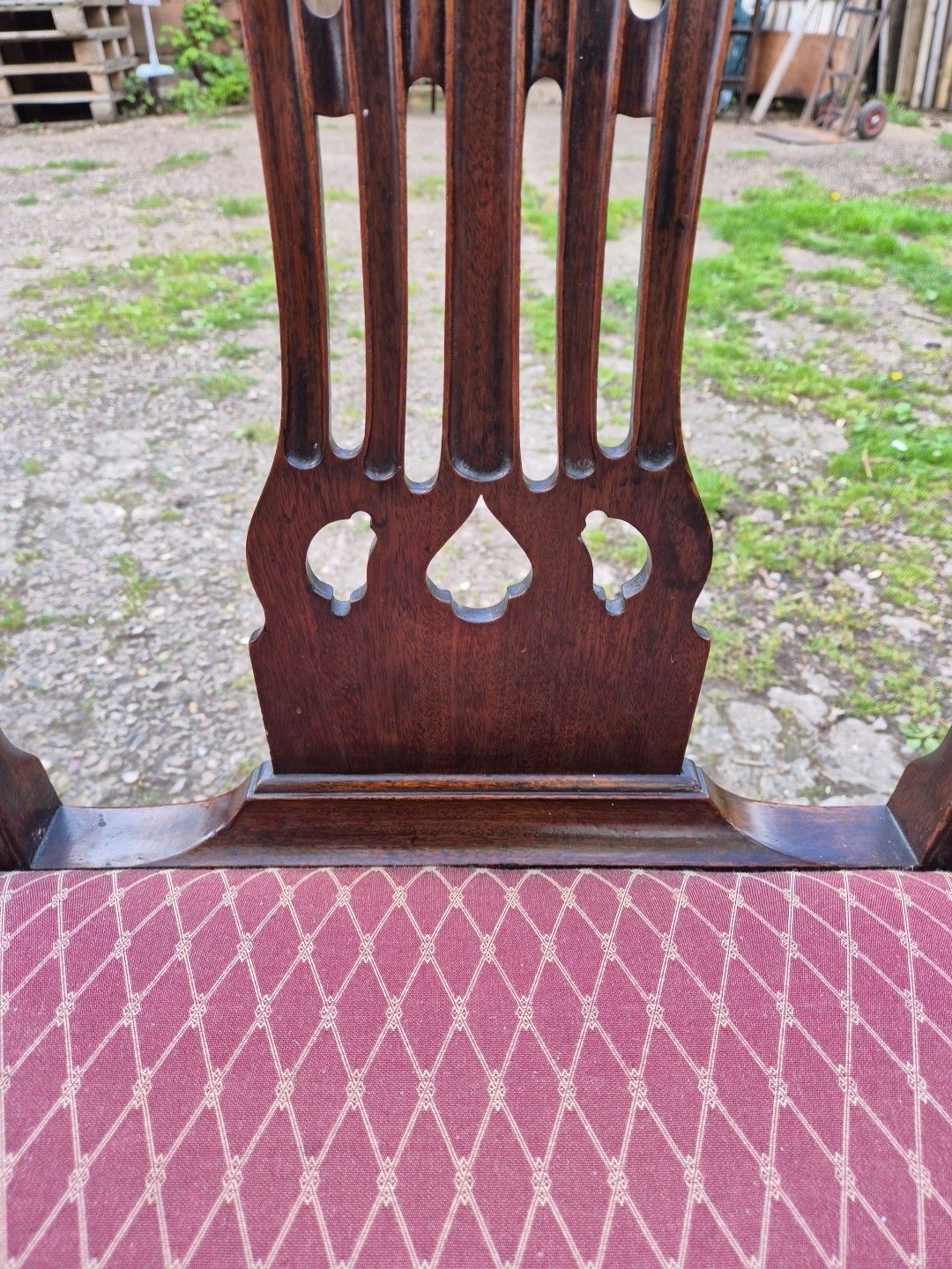 Hepplewhite Style Mahogany Elbow/Arm Chair,Wheatsheaf Carved Splat. photo for sale