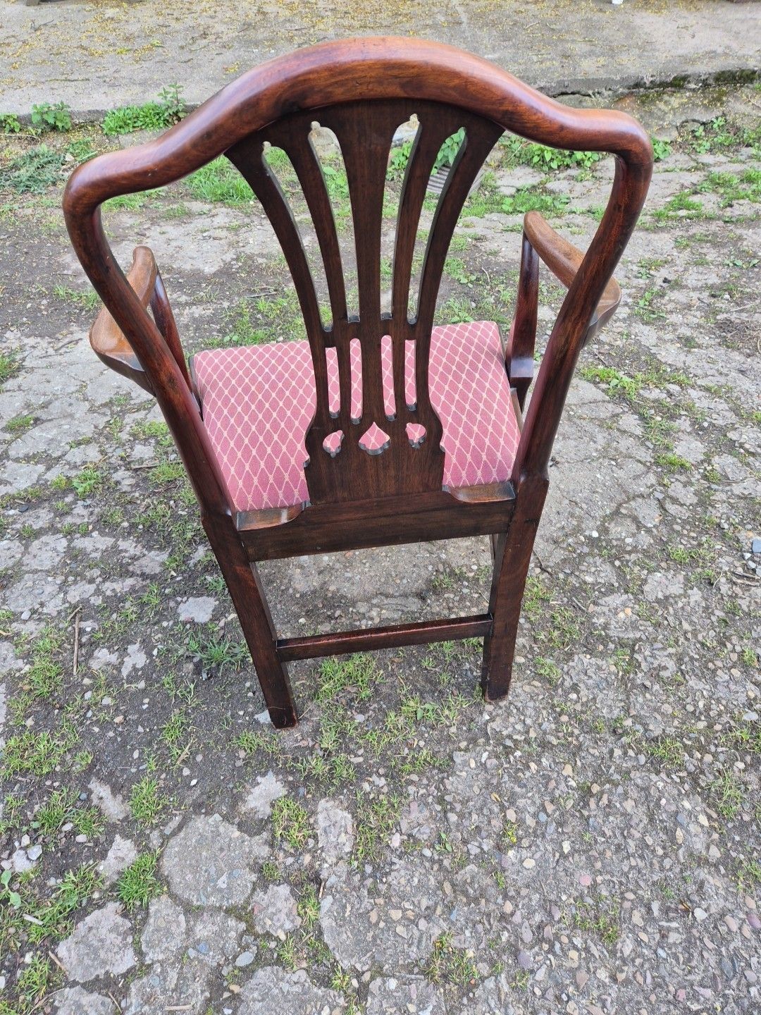 photo for sale Hepplewhite Style Mahogany Elbow/Arm Chair,Wheatsheaf Carved Splat.