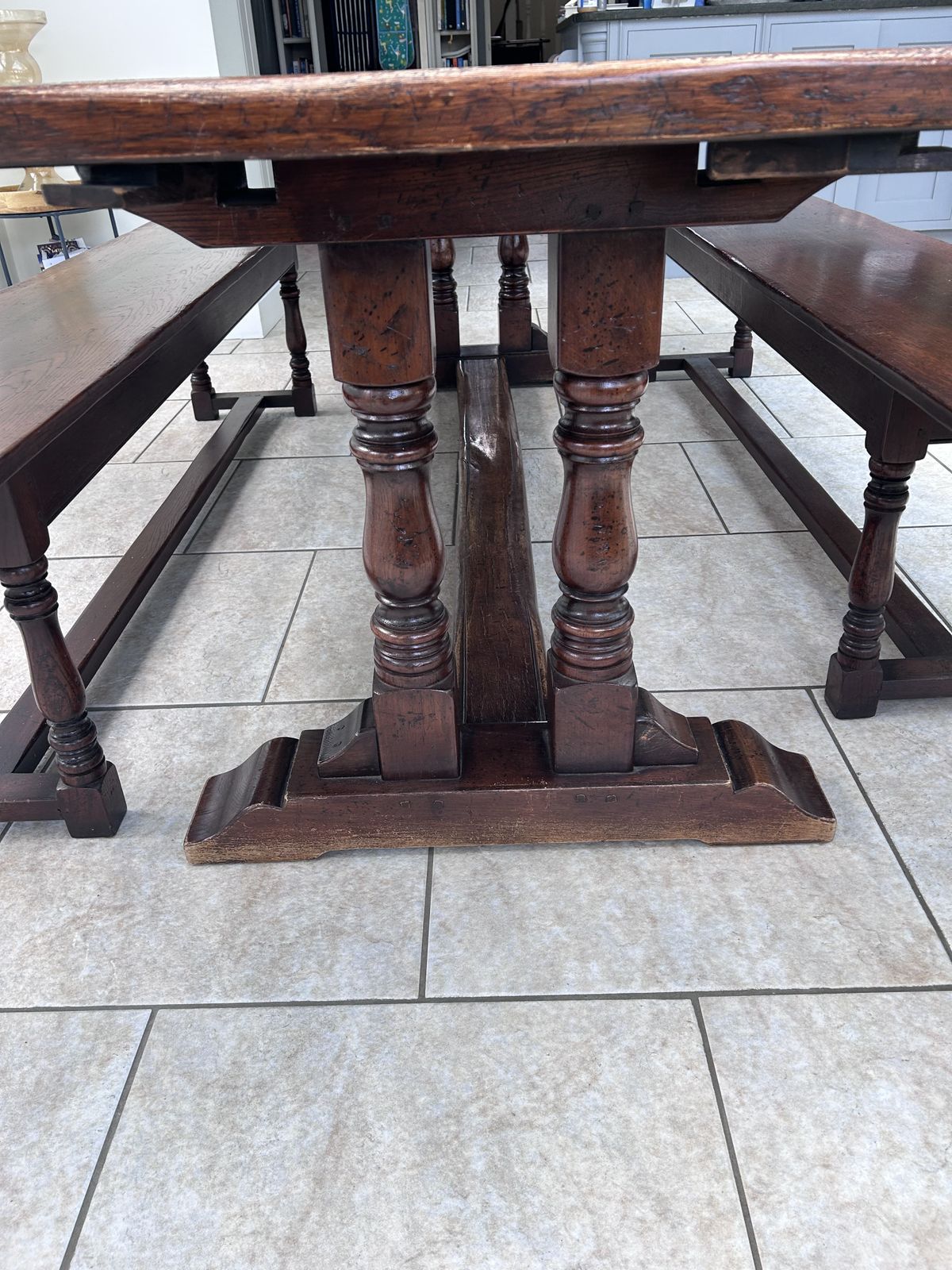 Refectory Dining Table And Benches photo for sale