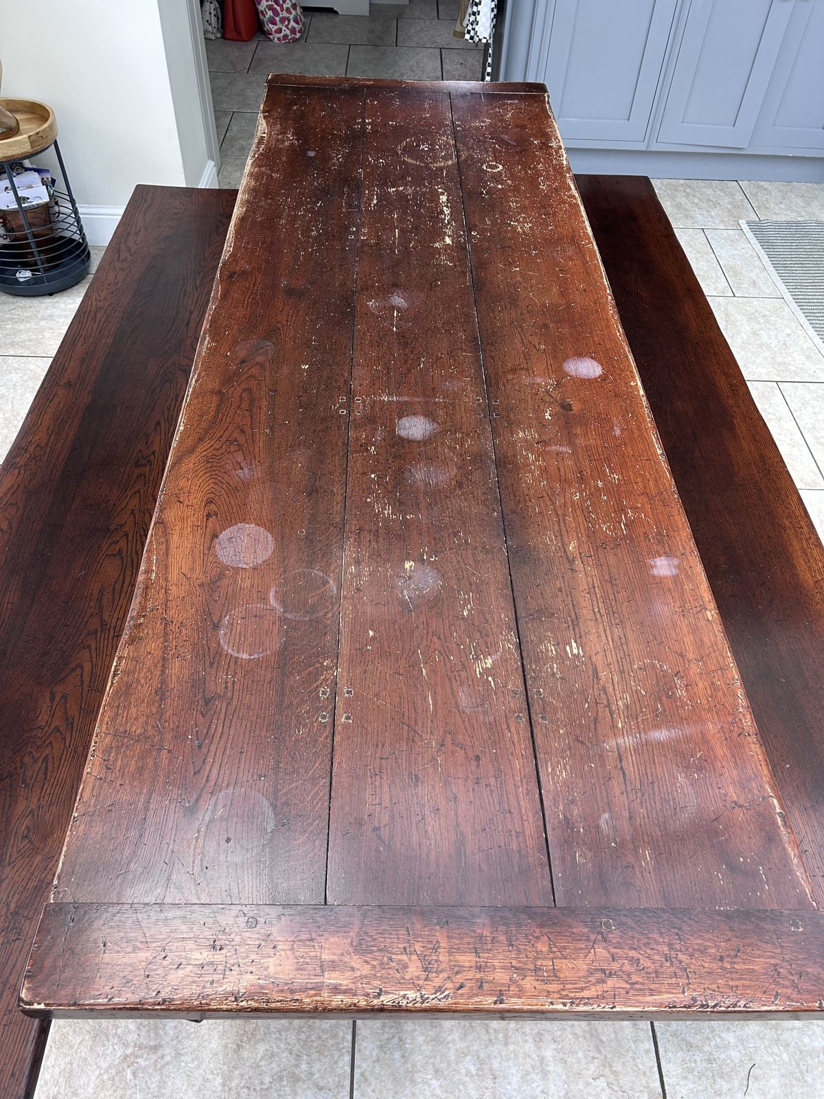 Refectory Dining Table And Benches photo vintage