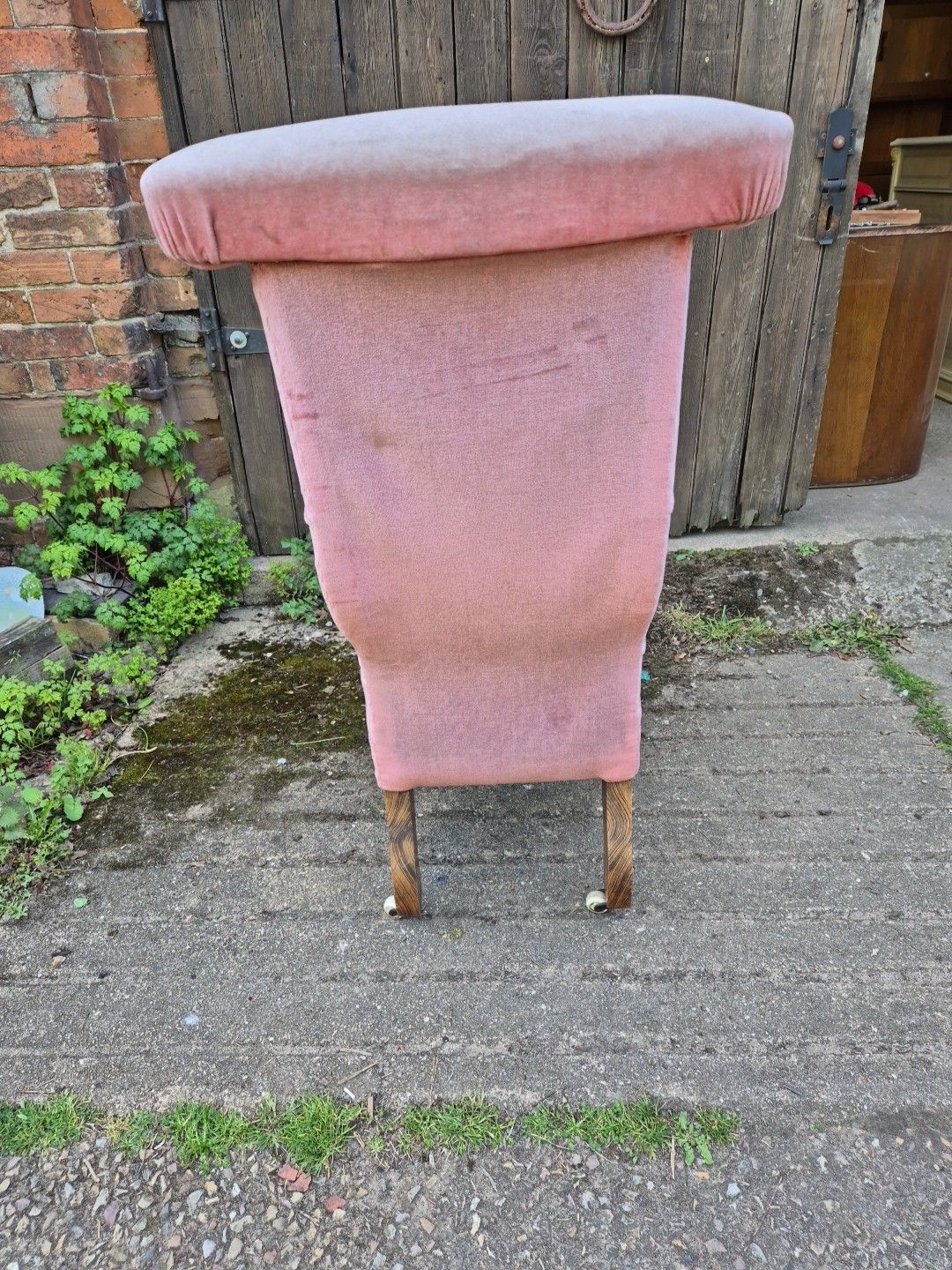 Pink Velvet 19th Century Prayer, Nursing, Bedroom Chair photo 110.0