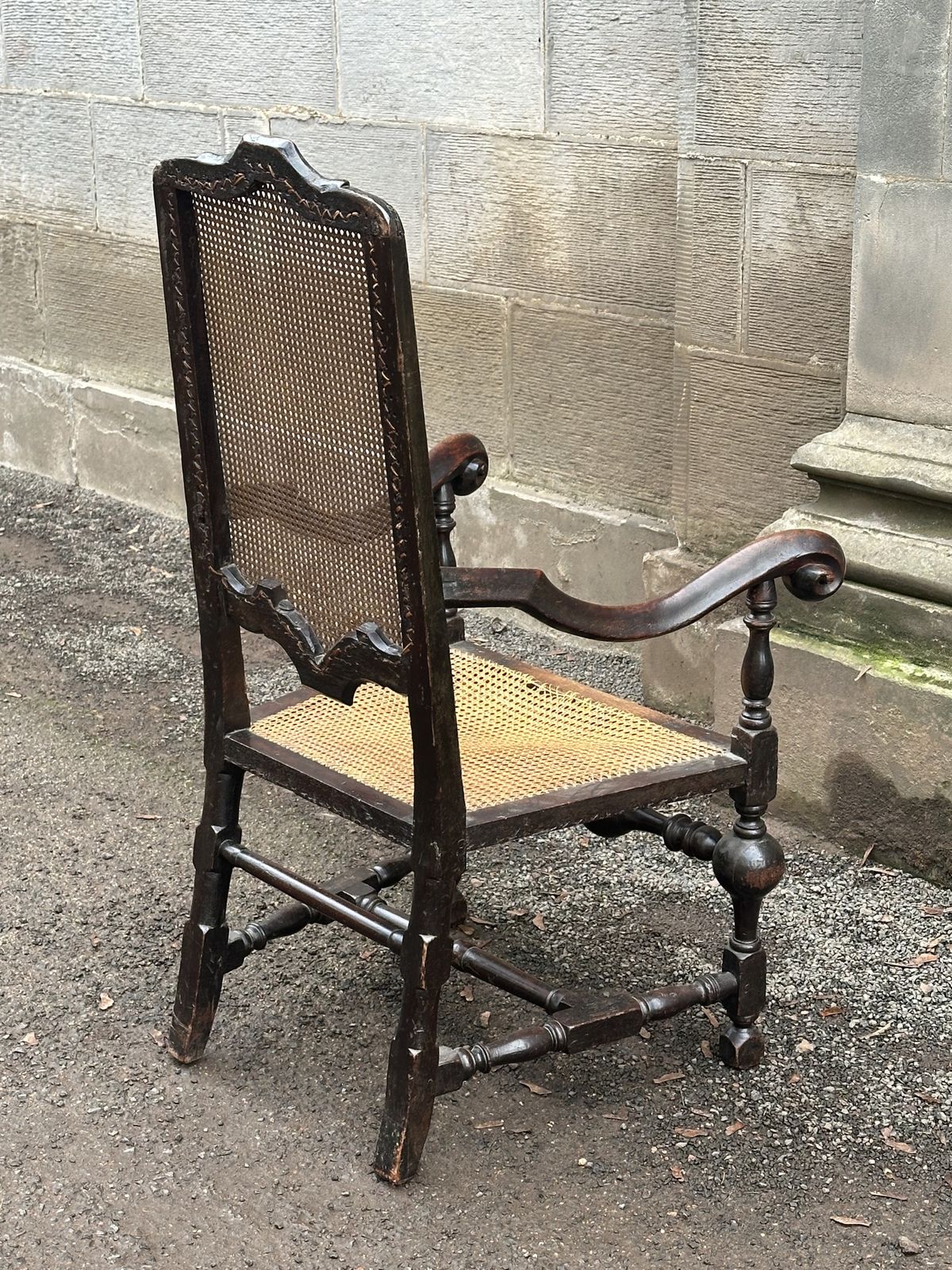 An Interesting Painted Walnut Open Armchair In The Carolean Taste, Possibly American, C.1700 1720 photo buy