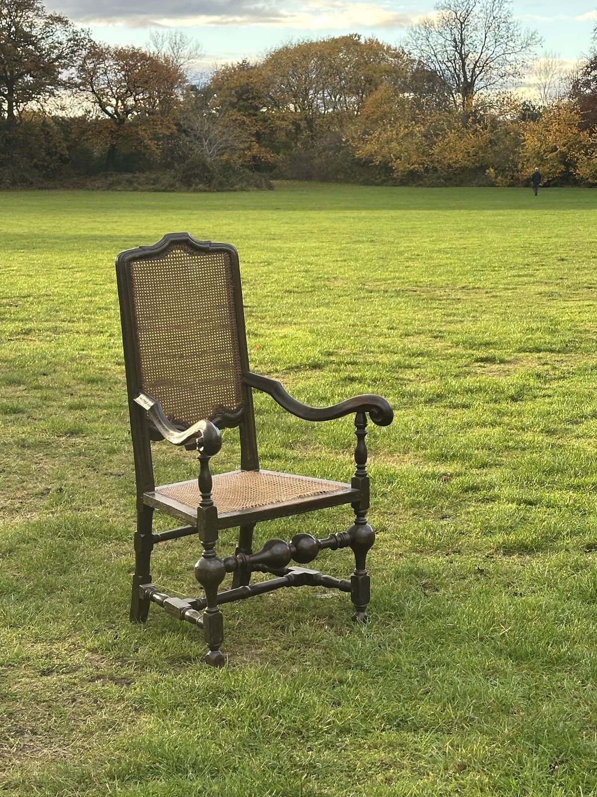 An Interesting Painted Walnut Open Armchair In The Carolean Taste, Possibly American, C.1700 1720 photo vintage
