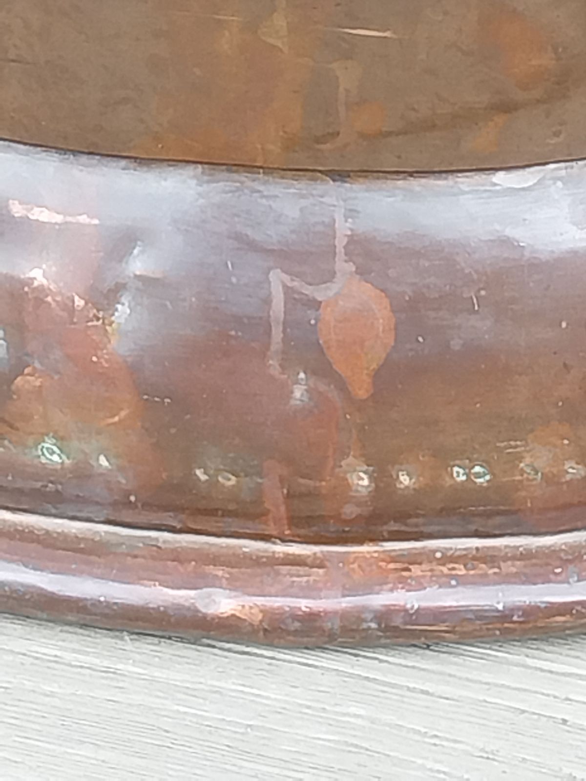 Antique Copper Log Bin Huge French Copper 19th Century Water Carrier Log Box. photo vintage