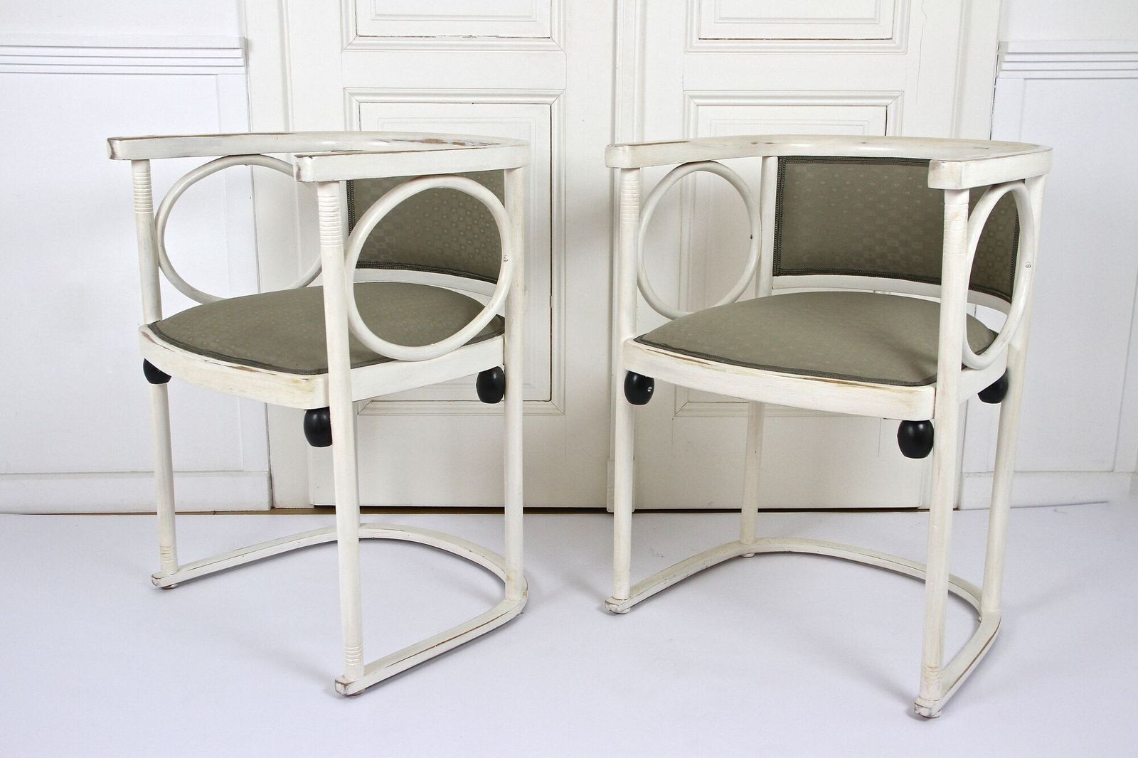 20th Century Thonet Art Nouveau Armchairs By Josef Hoffmann, At Ca. 1905 photo Furniture