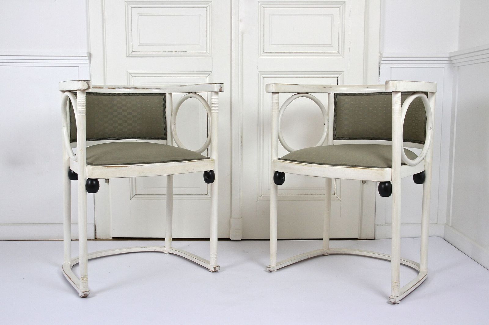 20th Century Thonet Art Nouveau Armchairs By Josef Hoffmann, At Ca. 1905 photo vintage